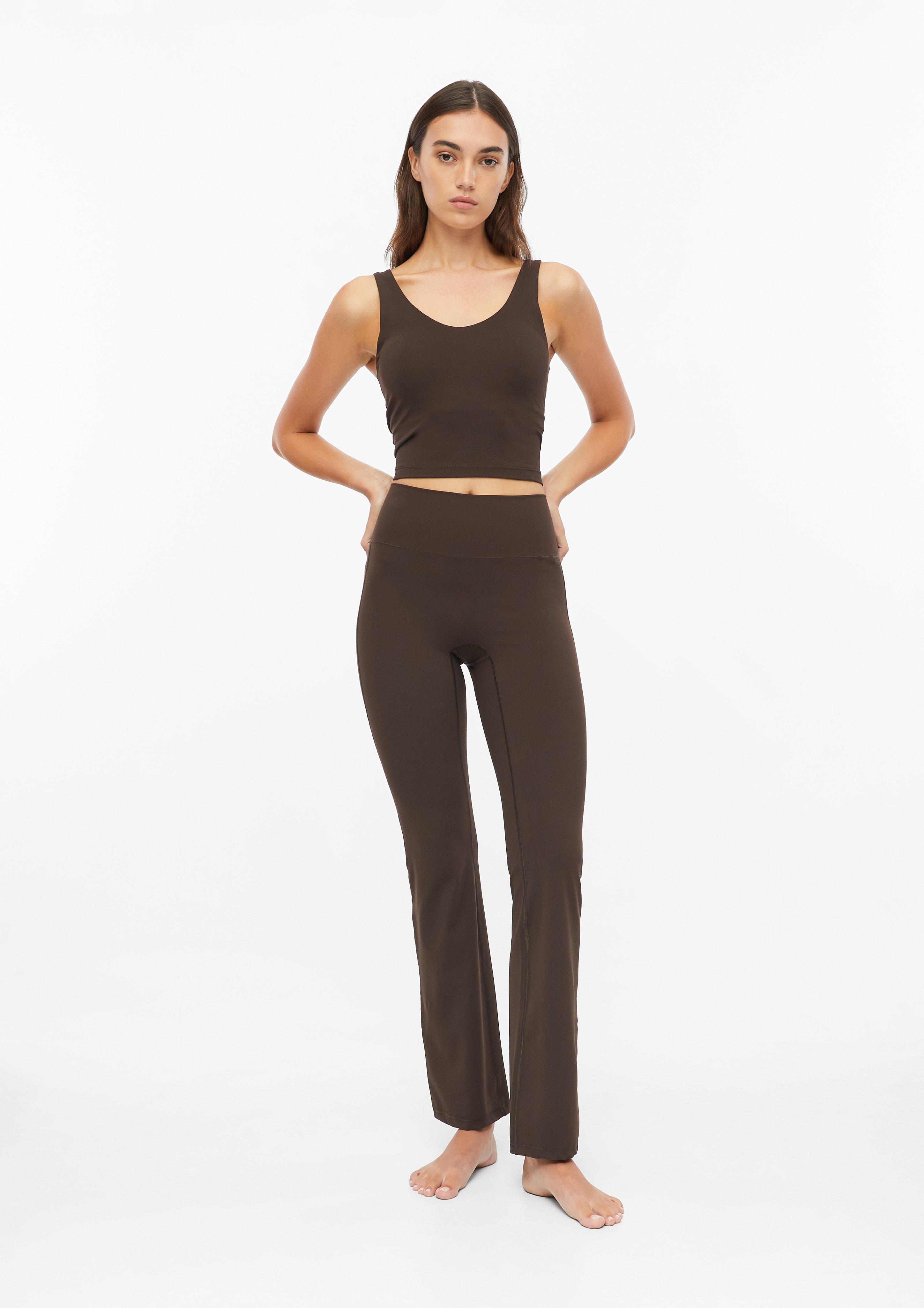 Femmes Haut de sport extensible avec soutien-gorge intégré en brun de s.Oliver
