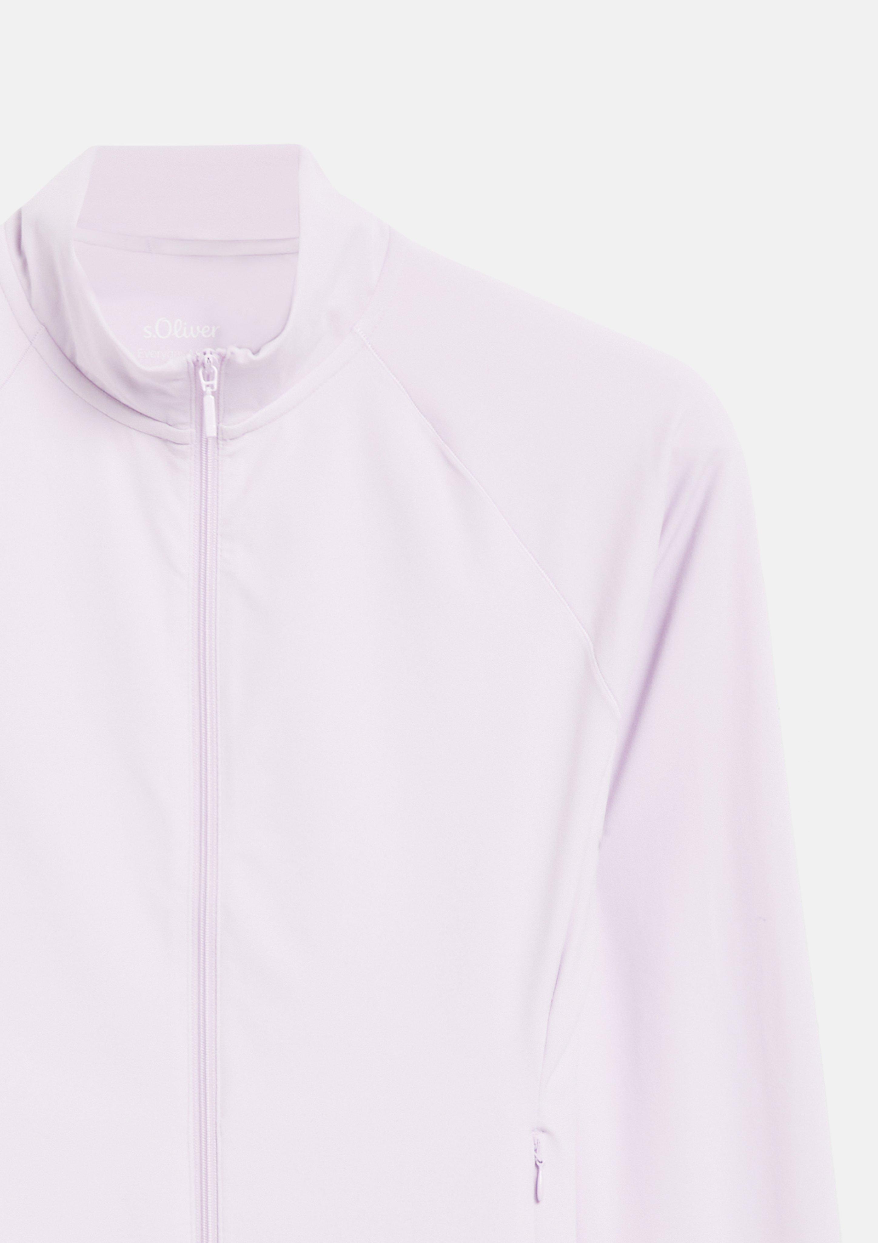 Damen Elastische Sportjacke mit Taschen im Slim Fit in pink von s.Oliver