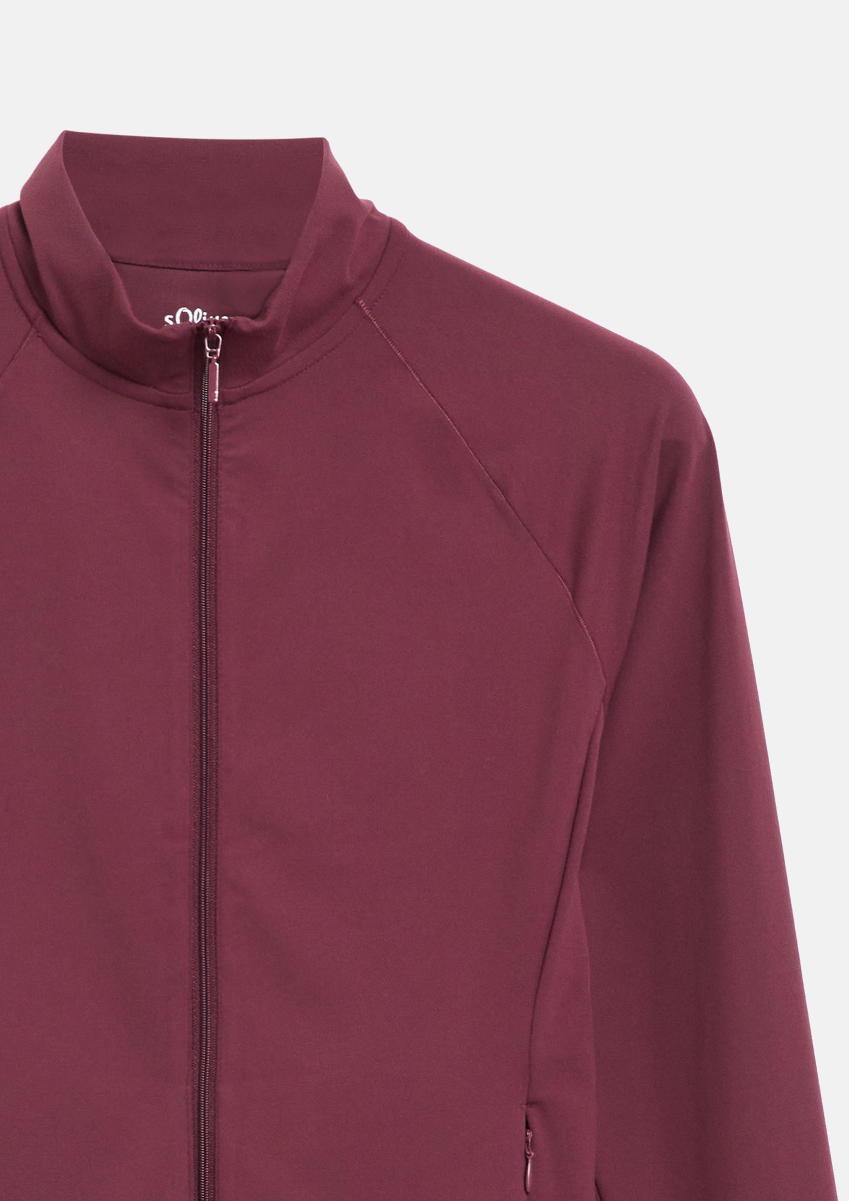 Women Stretchy sports jacket with pockets in a slim fit in red by s.Oliver
