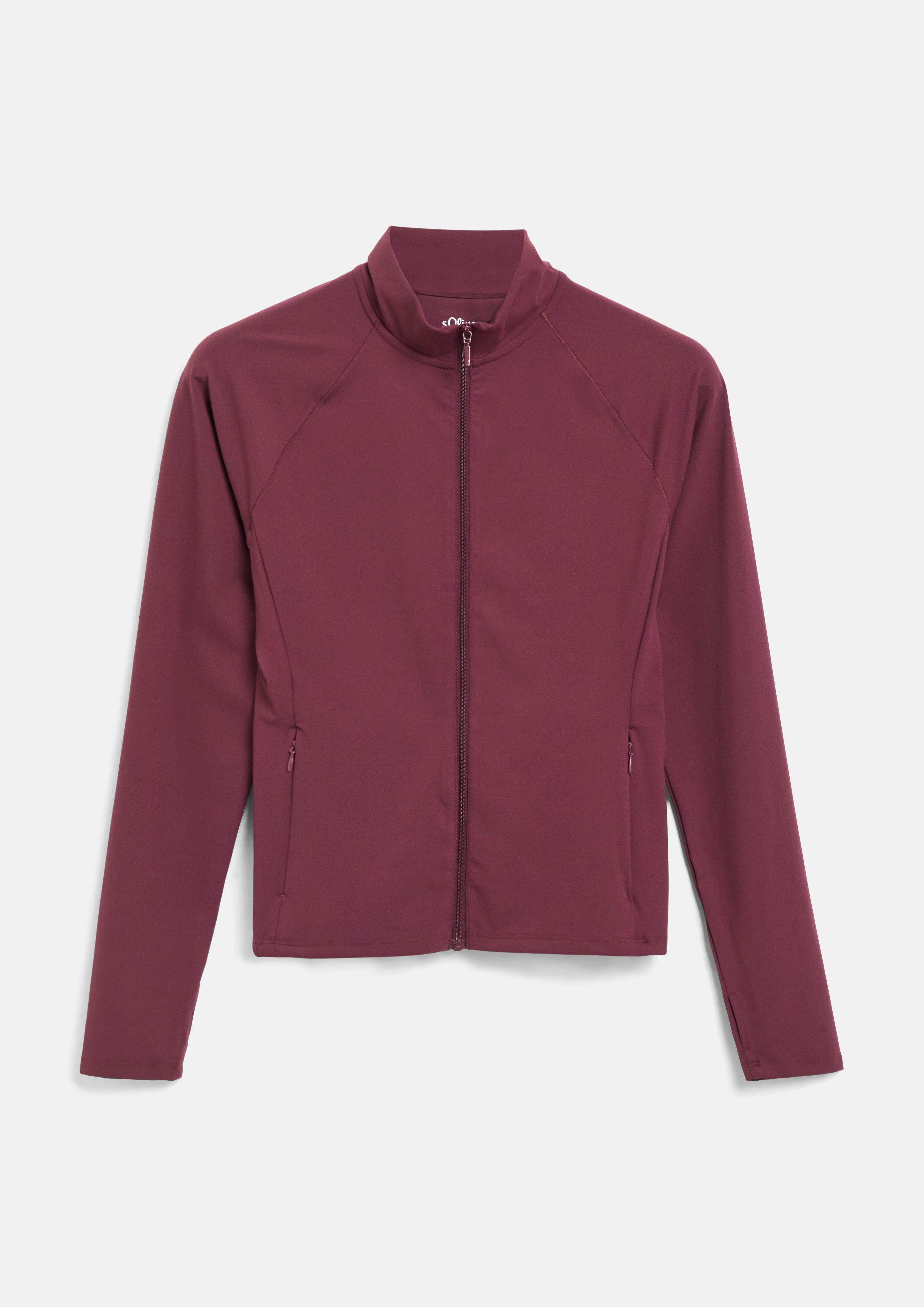 Femmes Veste de sport élastique avec poches, coupe ajustée en rouge de s.Oliver