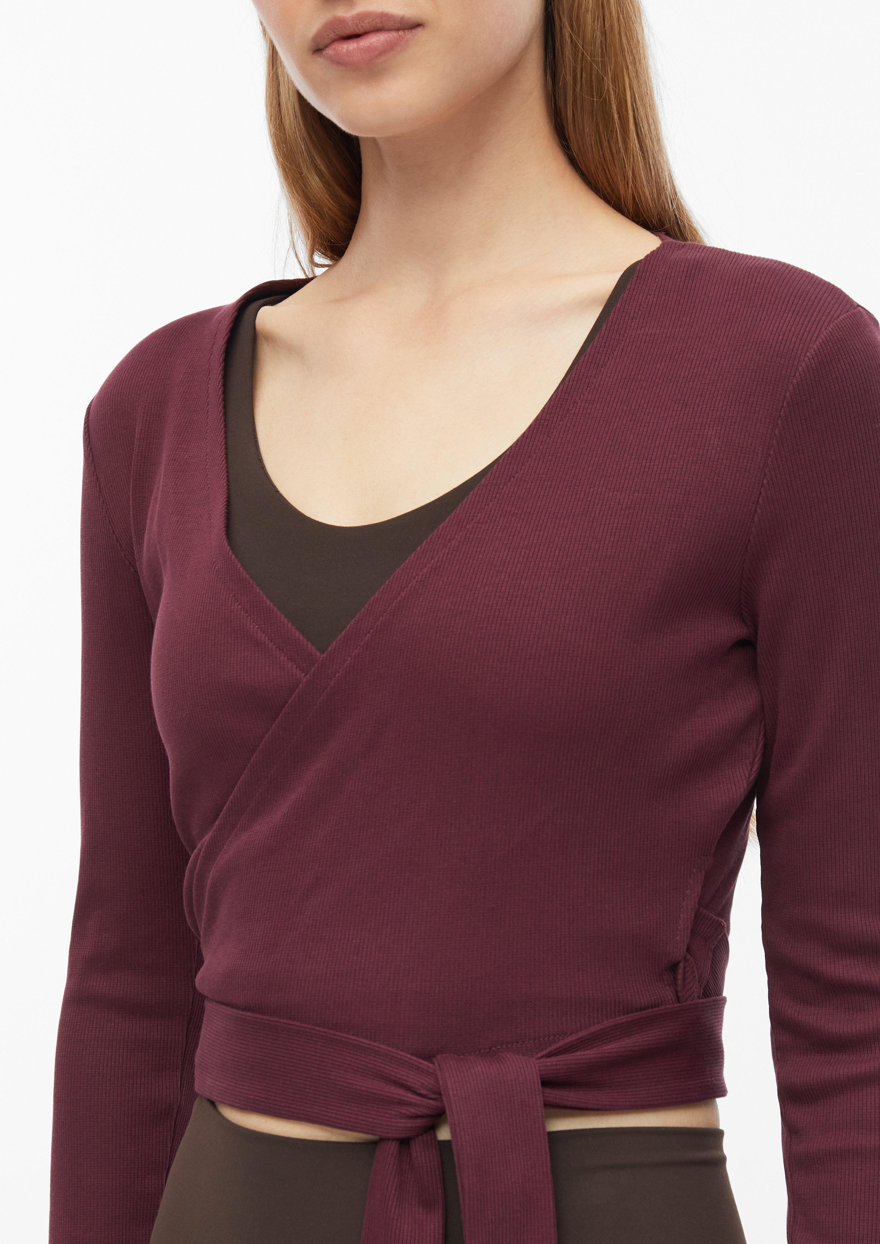 Damen Sportive Wickeljacke mit Rippstruktur in rot von s.Oliver