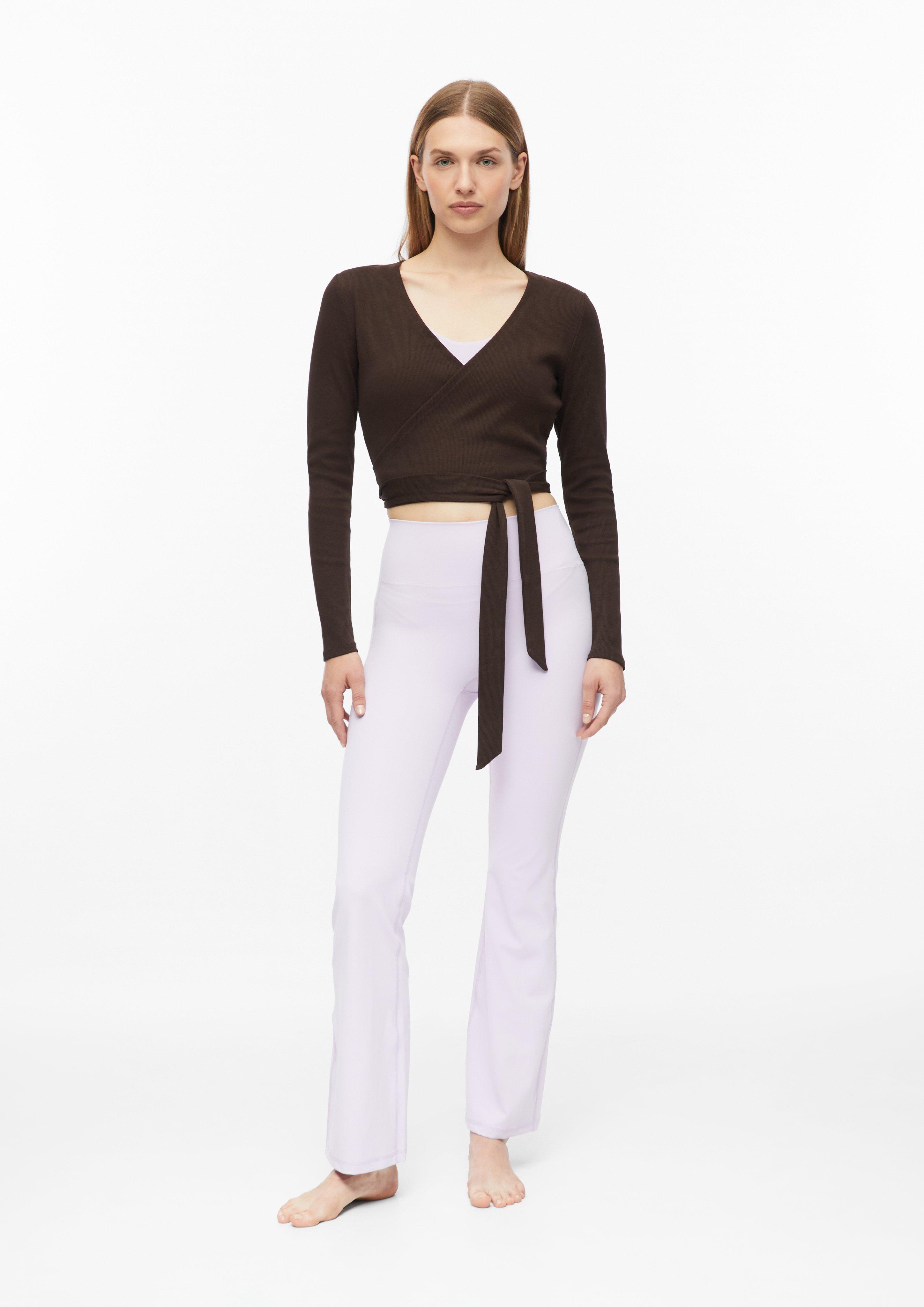 Damen Sportive Wickeljacke mit Rippstruktur in braun von s.Oliver