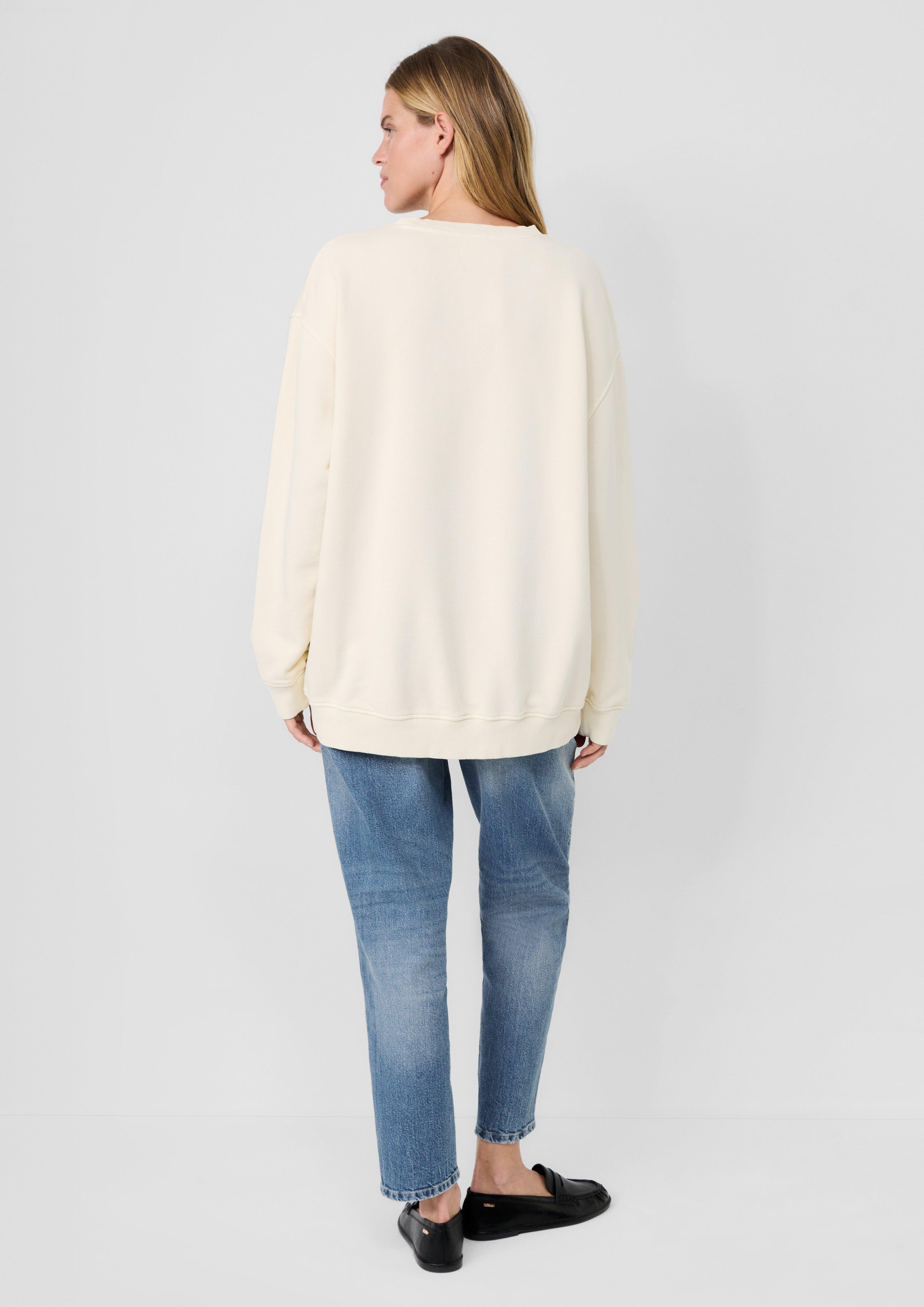 Femmes s.Oliver x Heidi Klum : sweat-shirt à logo en crème de s.Oliver