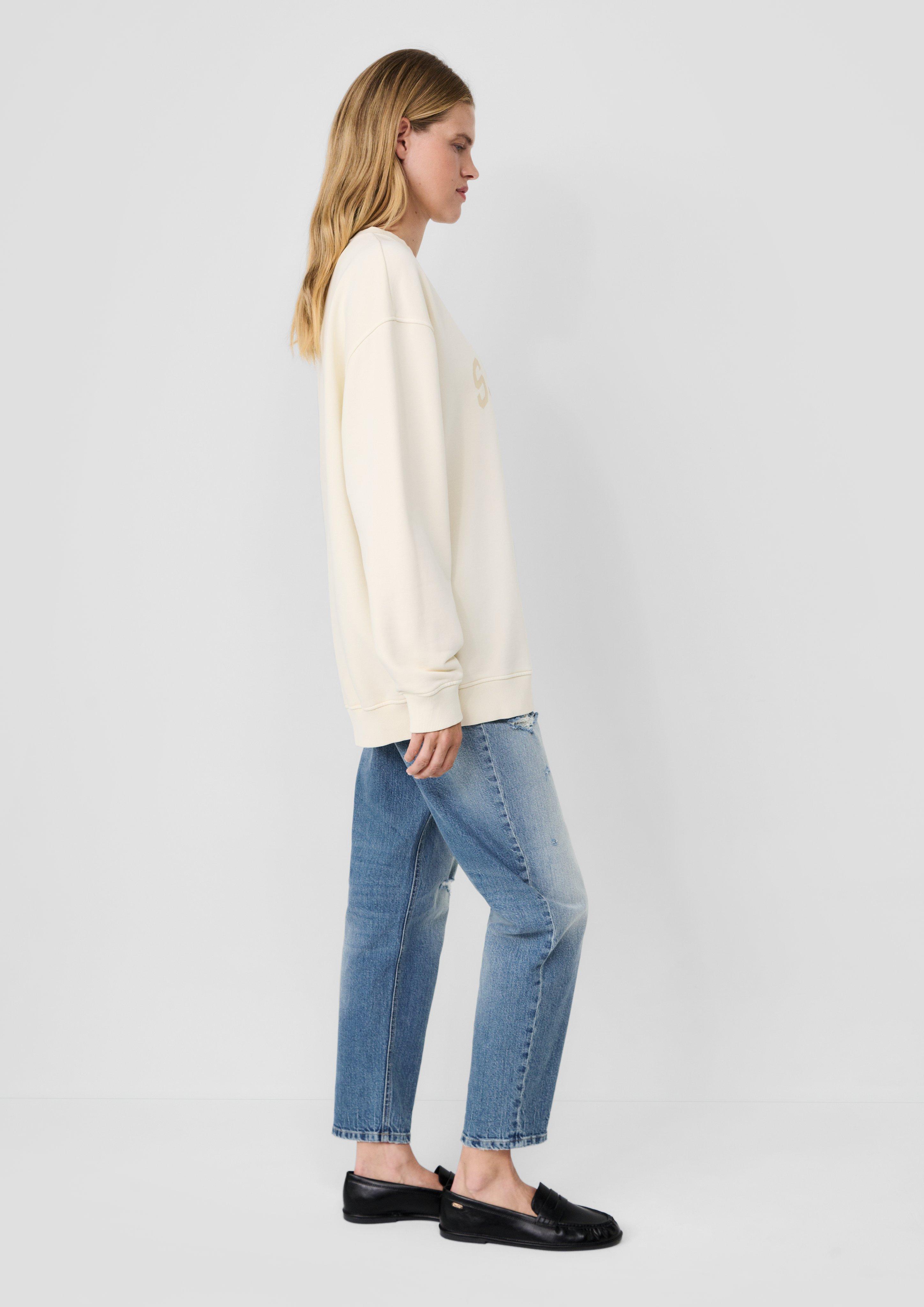 Femmes s.Oliver x Heidi Klum : sweat-shirt à logo en crème de s.Oliver