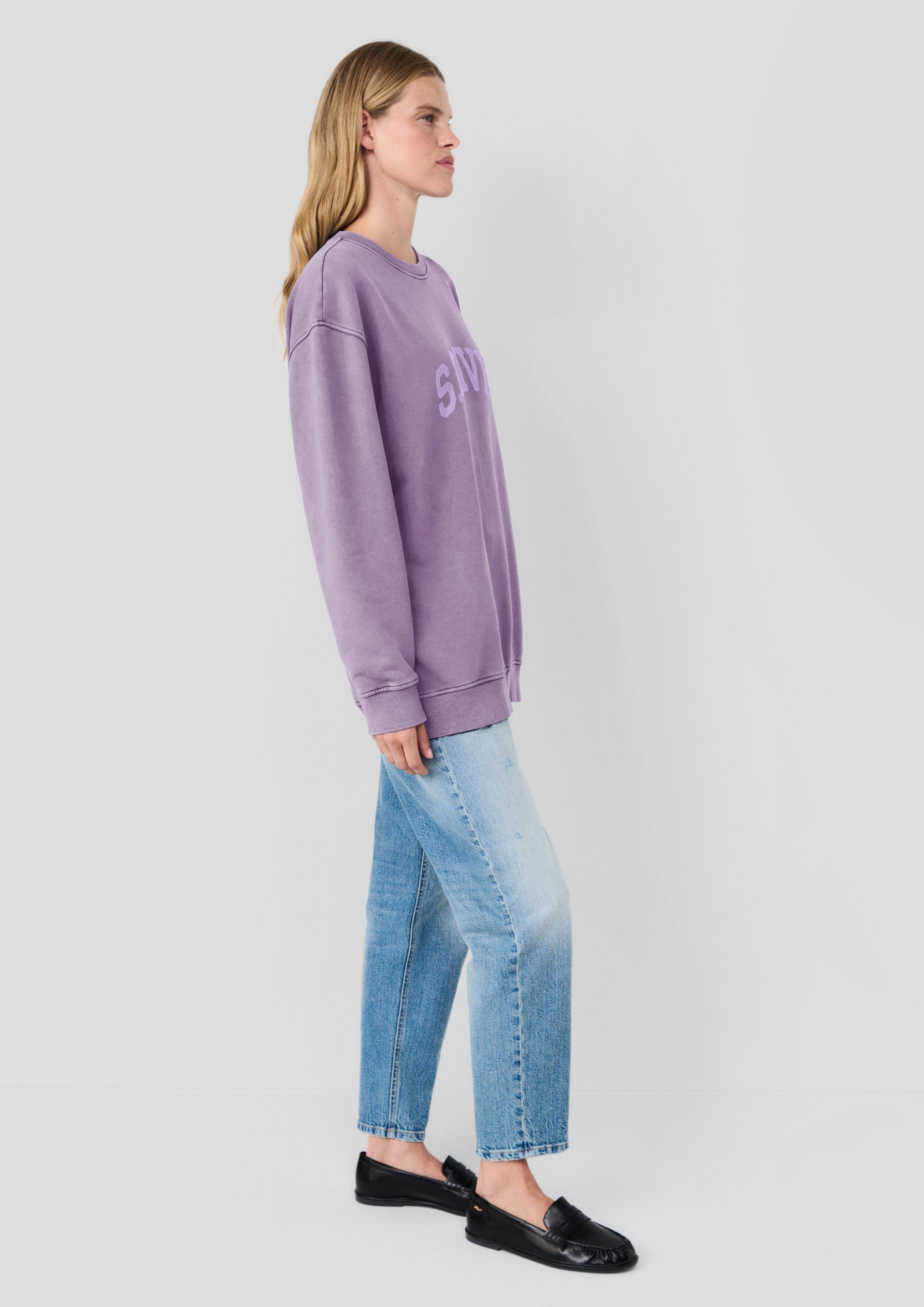 Femmes s.Oliver x Heidi Klum : sweat-shirt à logo en violet de s.Oliver
