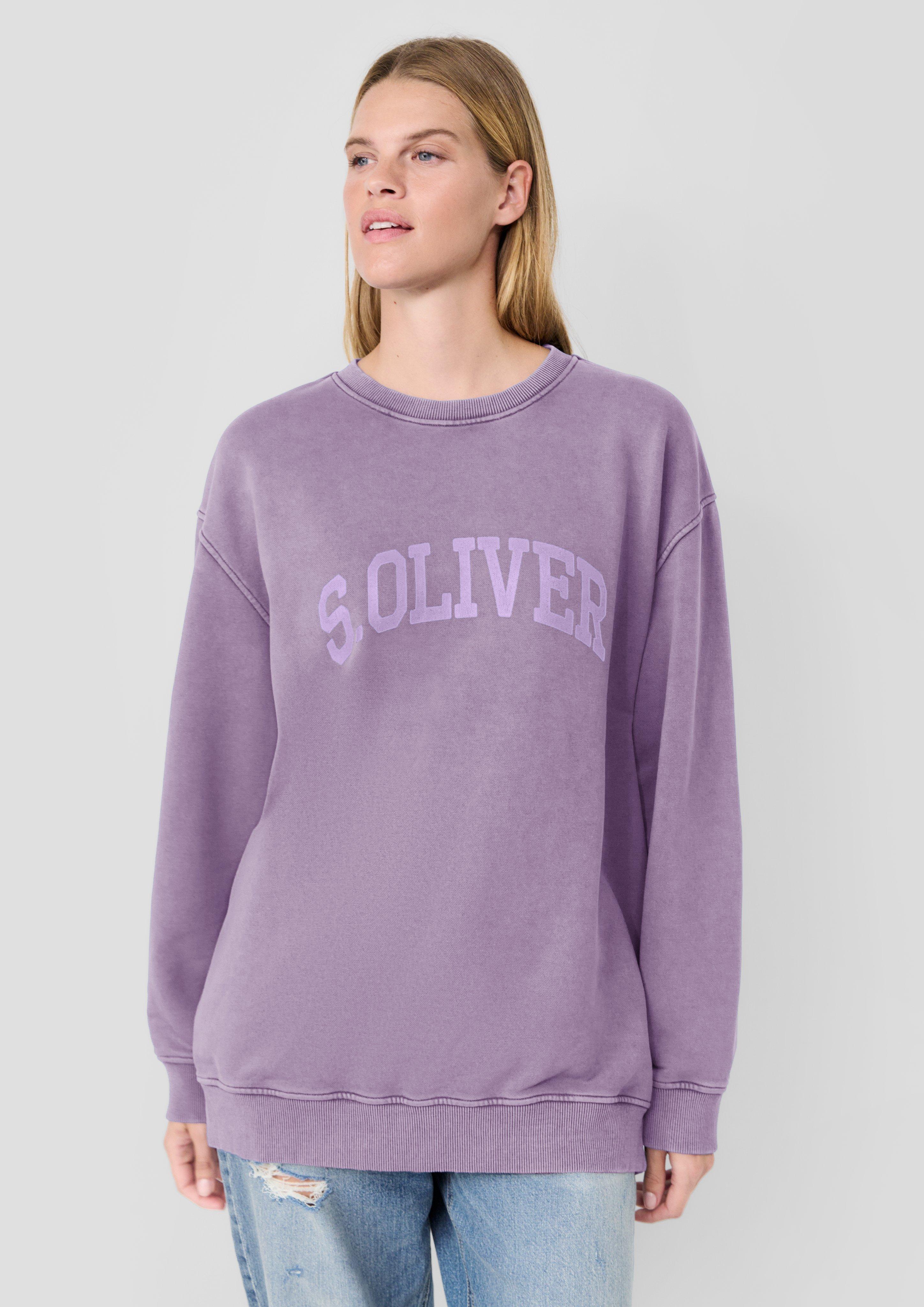 Femmes s.Oliver x Heidi Klum : sweat-shirt à logo en violet de s.Oliver