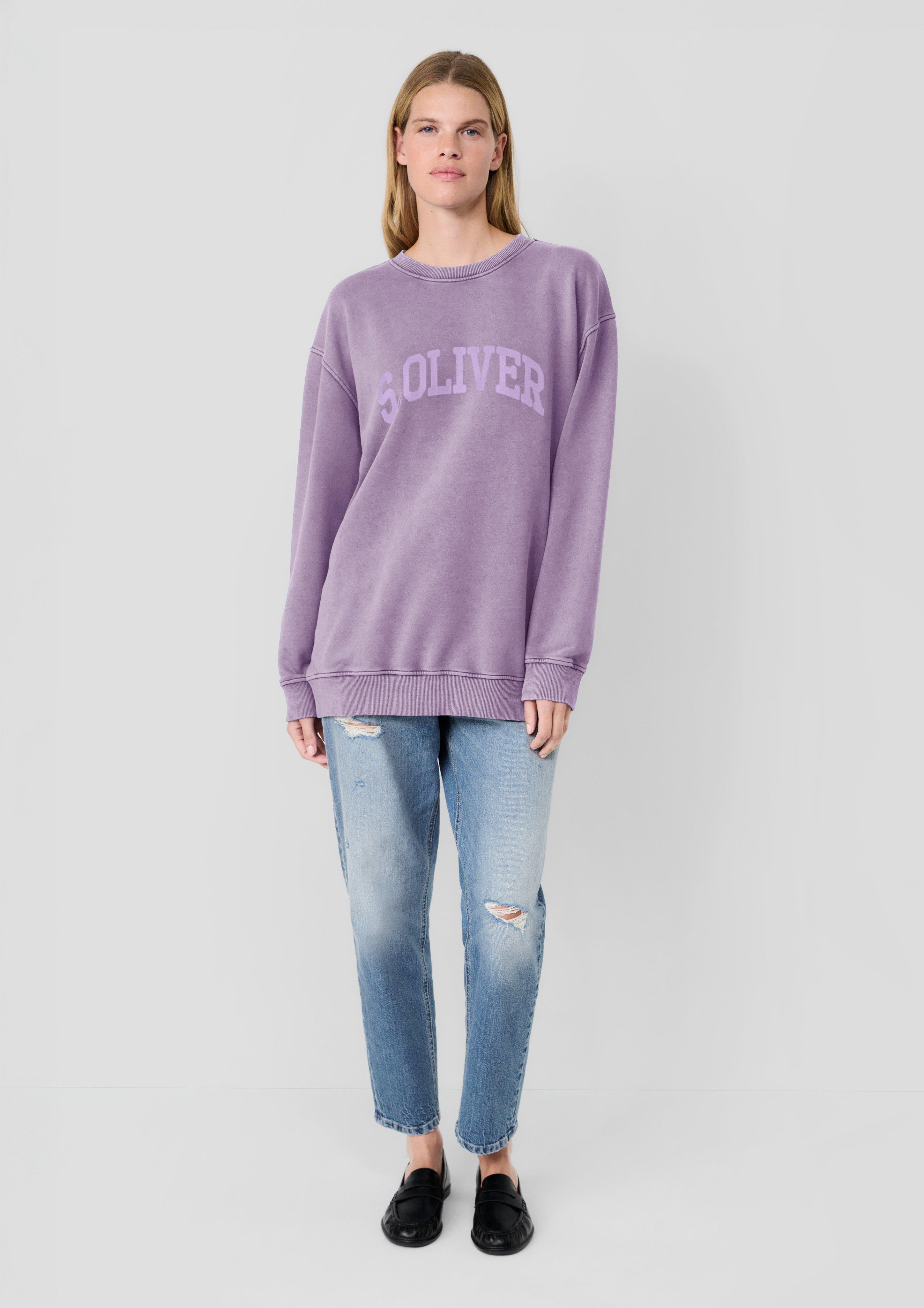 Femmes s.Oliver x Heidi Klum : sweat-shirt à logo en violet de s.Oliver