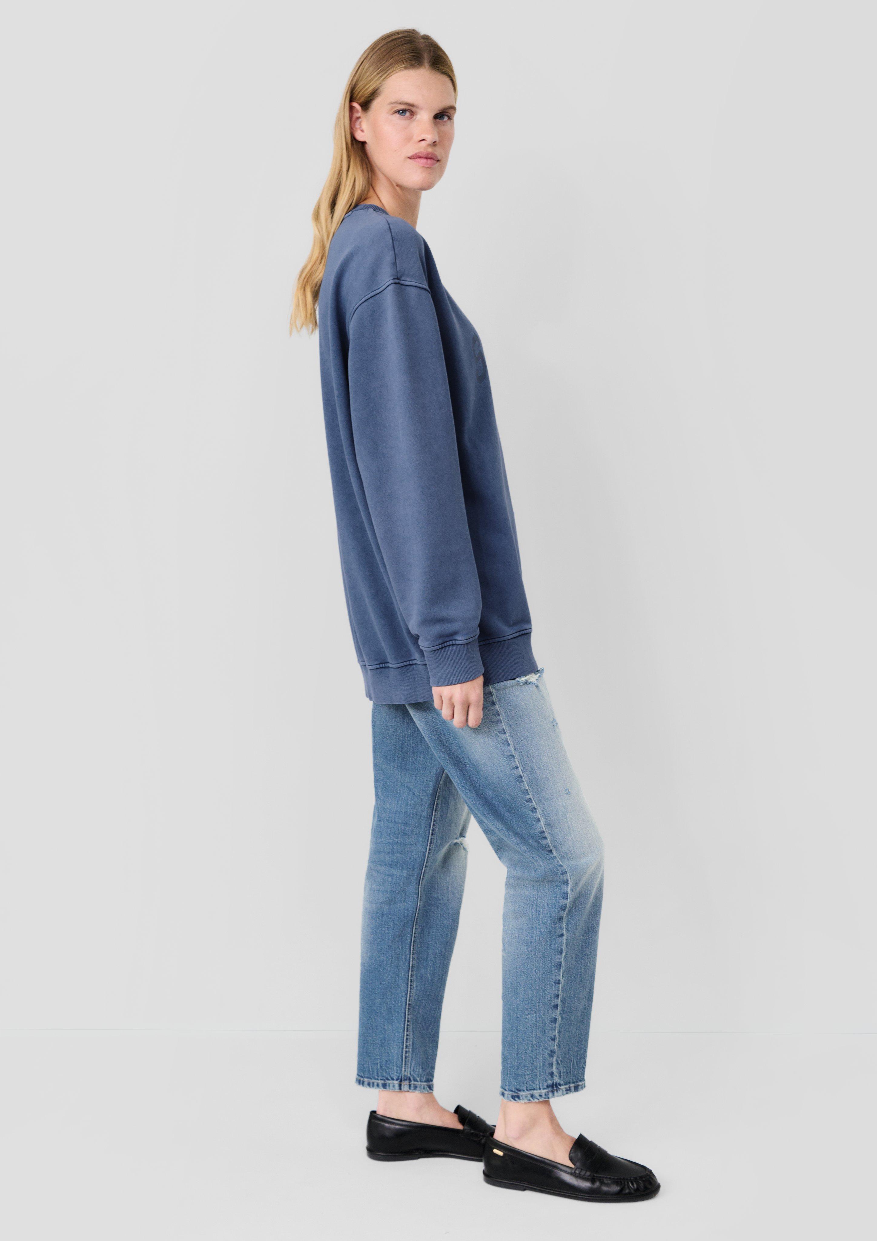 Femmes s.Oliver x Heidi Klum : sweat-shirt à logo en bleu de s.Oliver