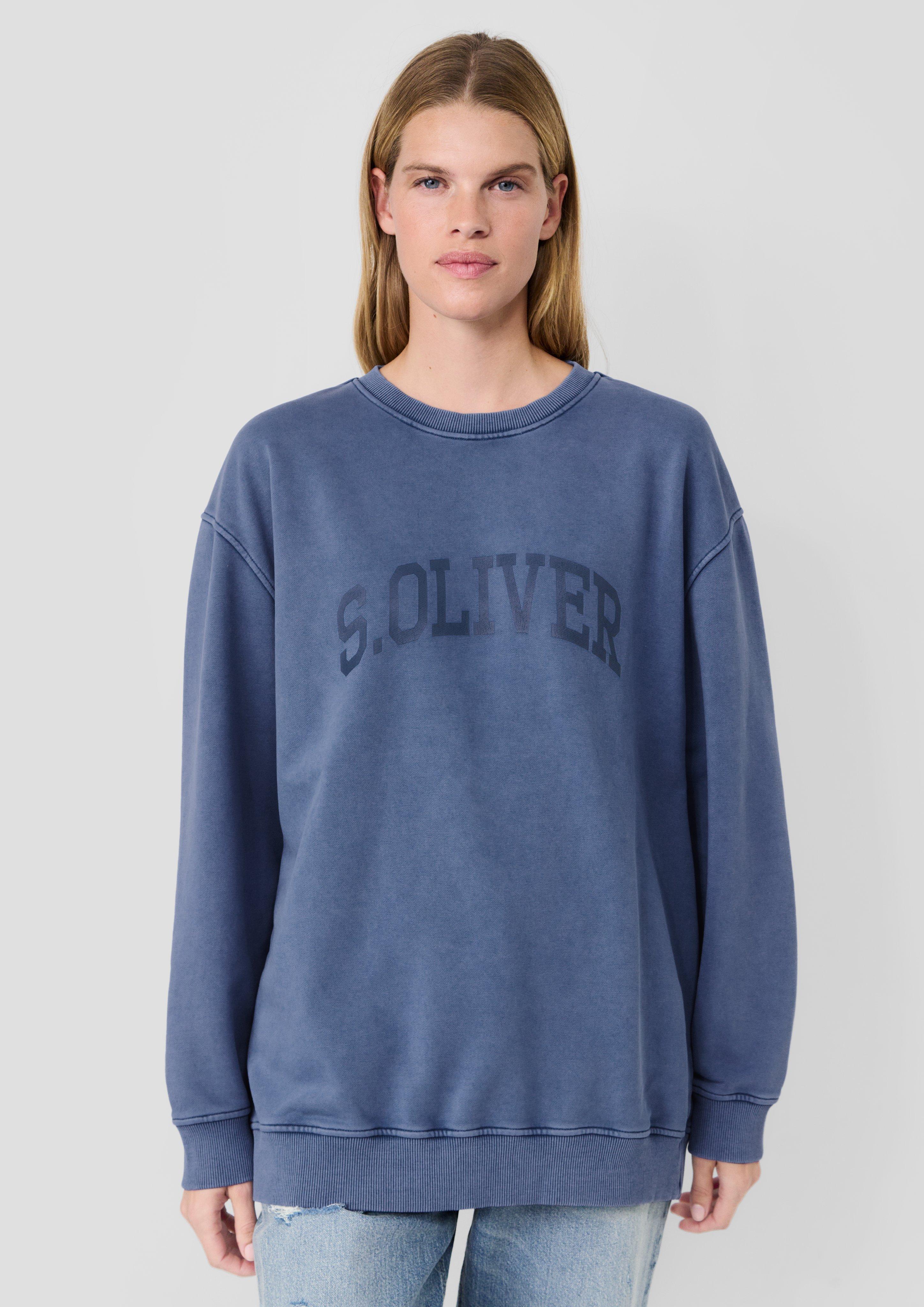Femmes s.Oliver x Heidi Klum : sweat-shirt à logo en bleu de s.Oliver