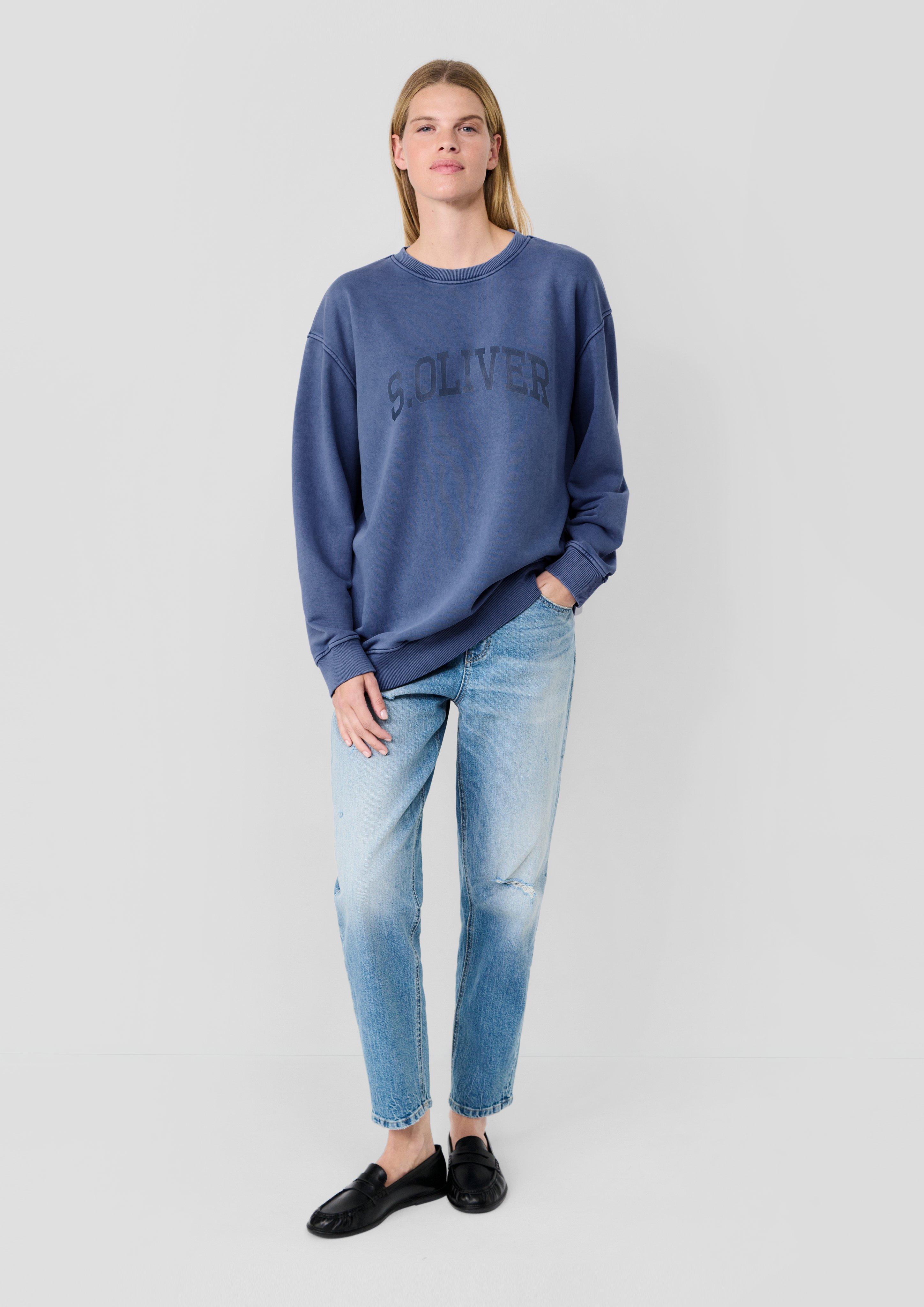 Femmes s.Oliver x Heidi Klum : sweat-shirt à logo en bleu de s.Oliver