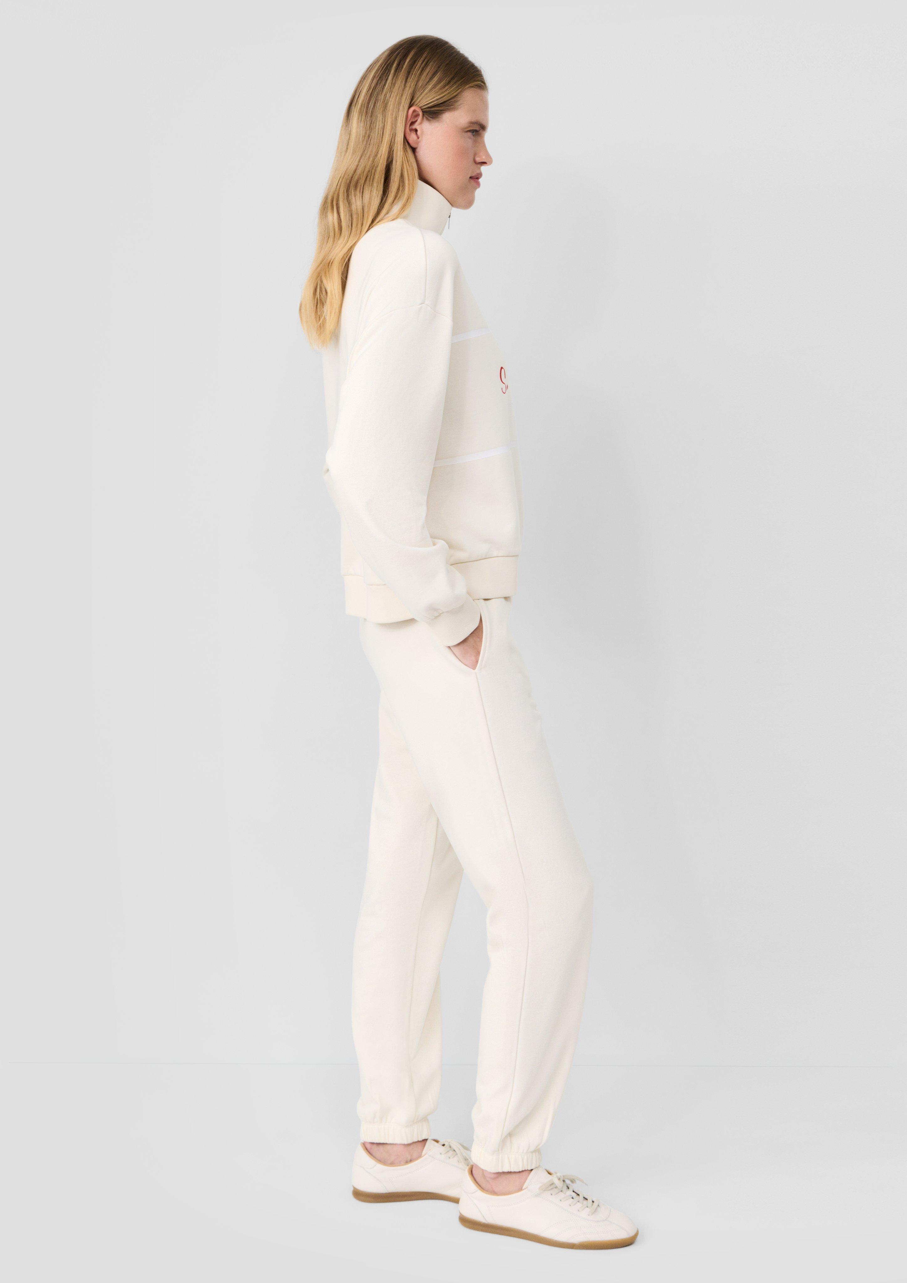 Femmes s.Oliver x Heidi Klum : sweat-shirt camionneur à logo en crème de s.Oliver