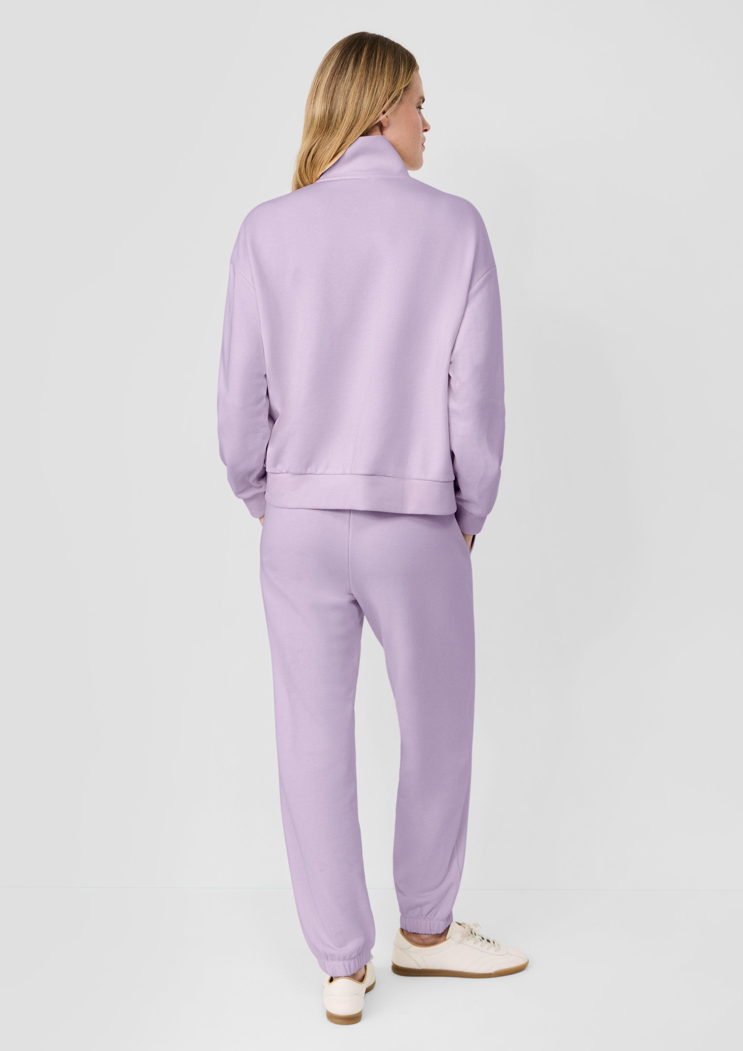 Femmes s.Oliver x Heidi Klum : sweat-shirt camionneur à logo en violet de s.Oliver