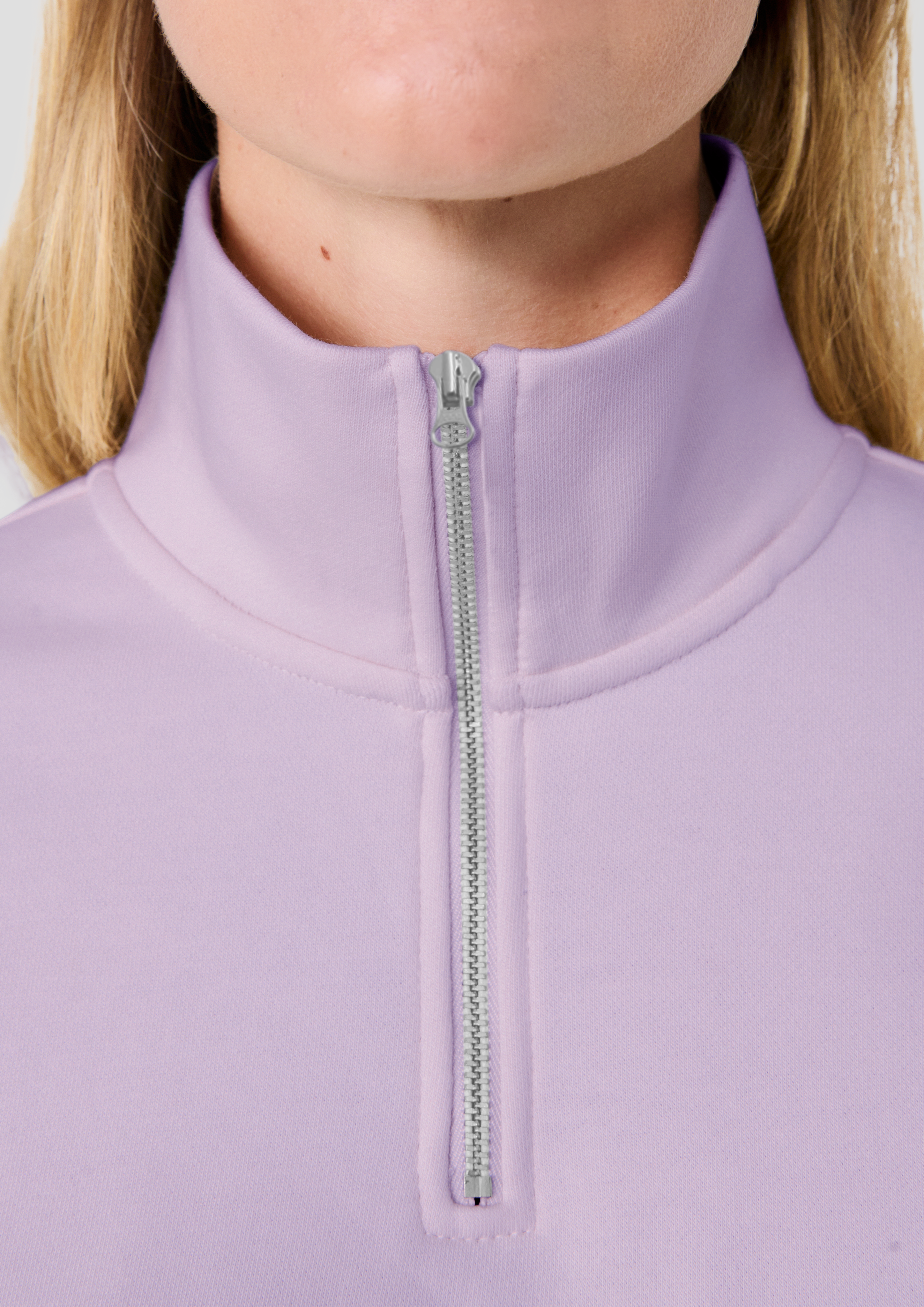 Femmes s.Oliver x Heidi Klum : sweat-shirt camionneur à logo en violet de s.Oliver