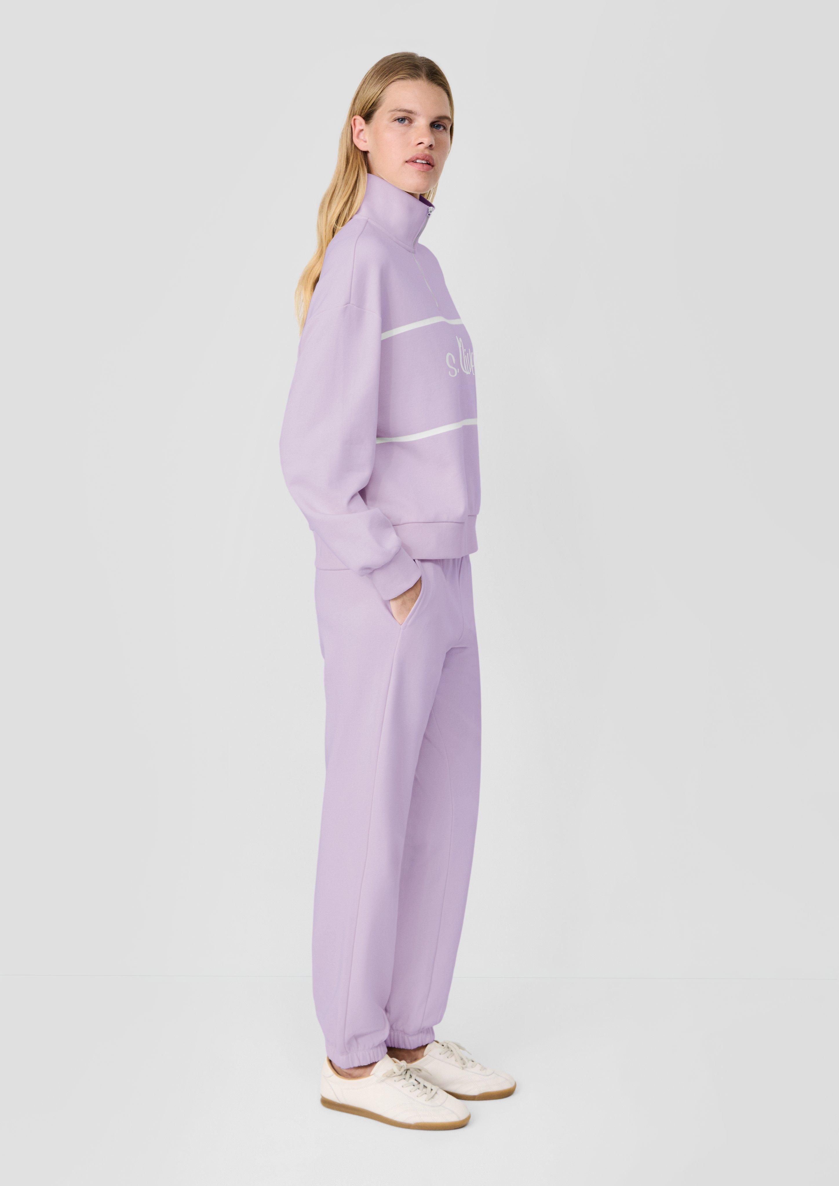 Femmes s.Oliver x Heidi Klum : sweat-shirt camionneur à logo en violet de s.Oliver