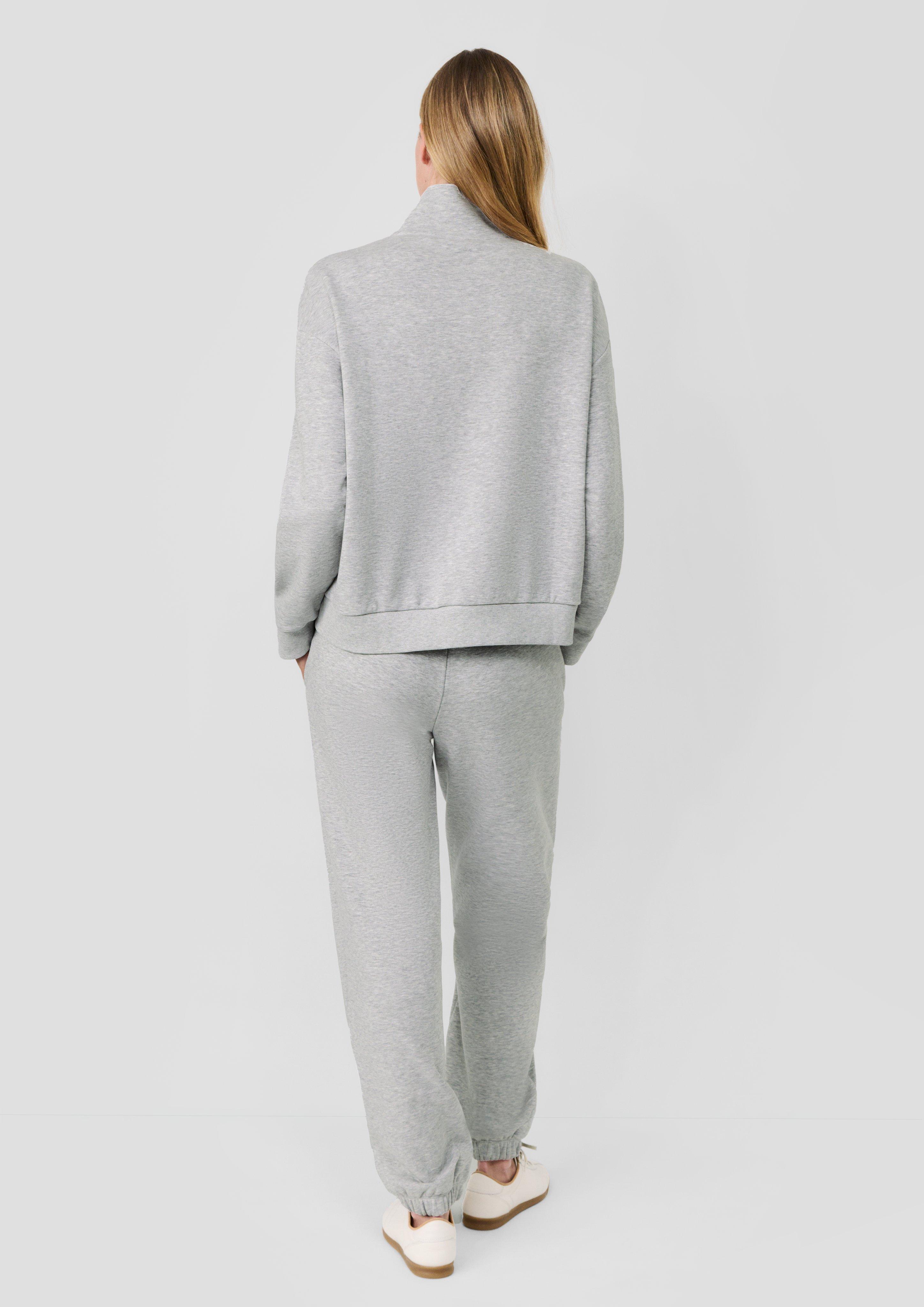 Femmes s.Oliver x Heidi Klum : sweat-shirt camionneur à logo en gris de s.Oliver