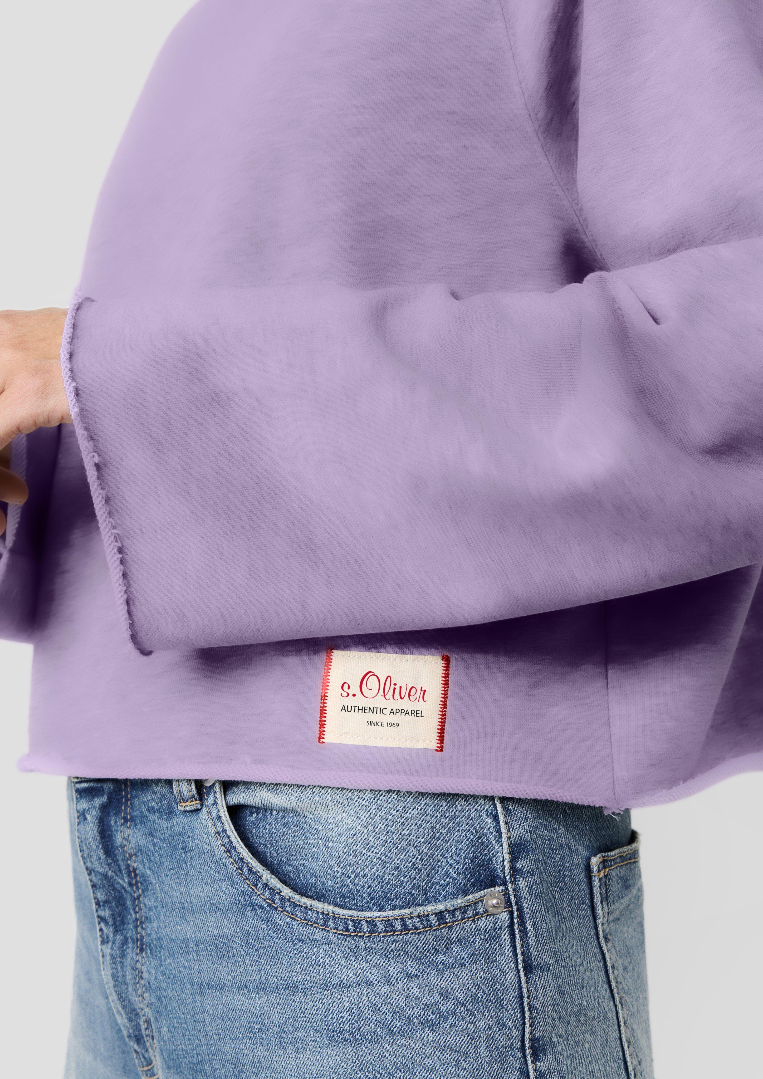Femmes s.Oliver x Heidi Klum : sweat-shirt à épaules dénudées et logo appliqué en violet de s.Oliver