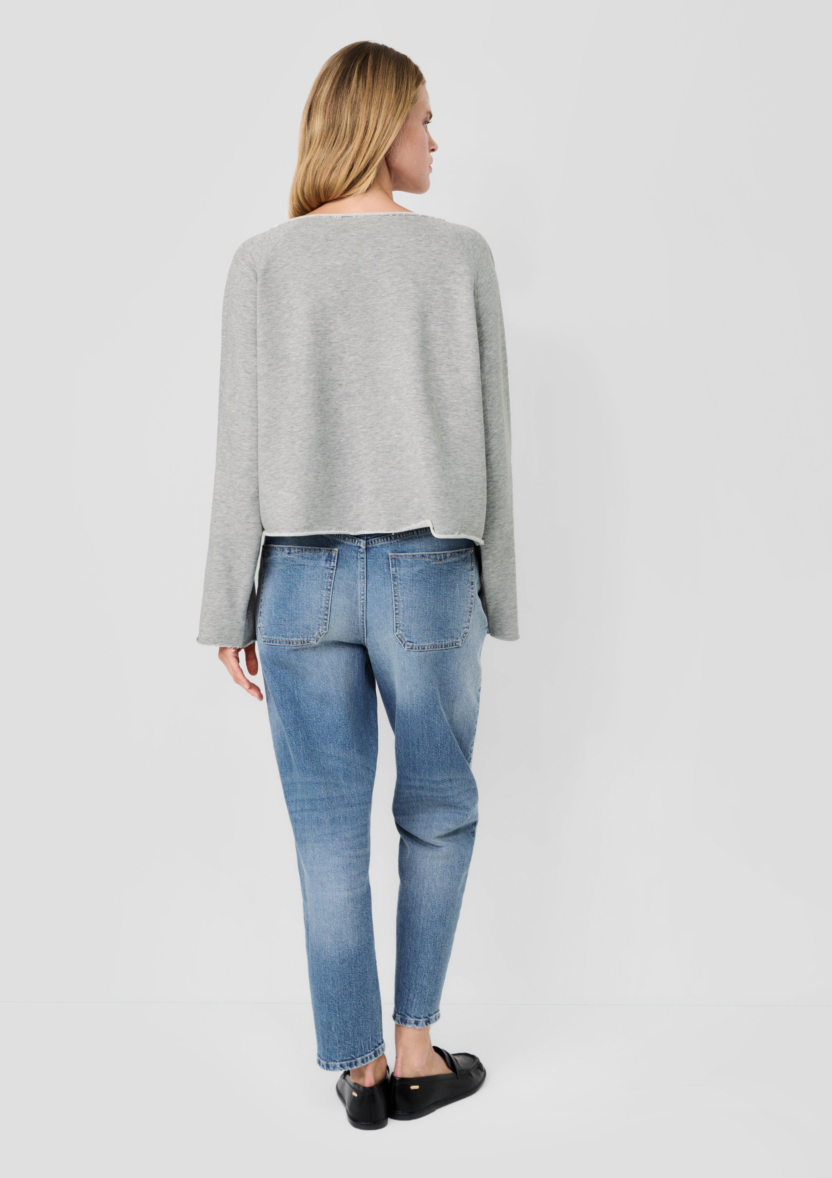 Femmes s.Oliver x Heidi Klum : sweat-shirt à épaules dénudées et logo appliqué en gris de s.Oliver