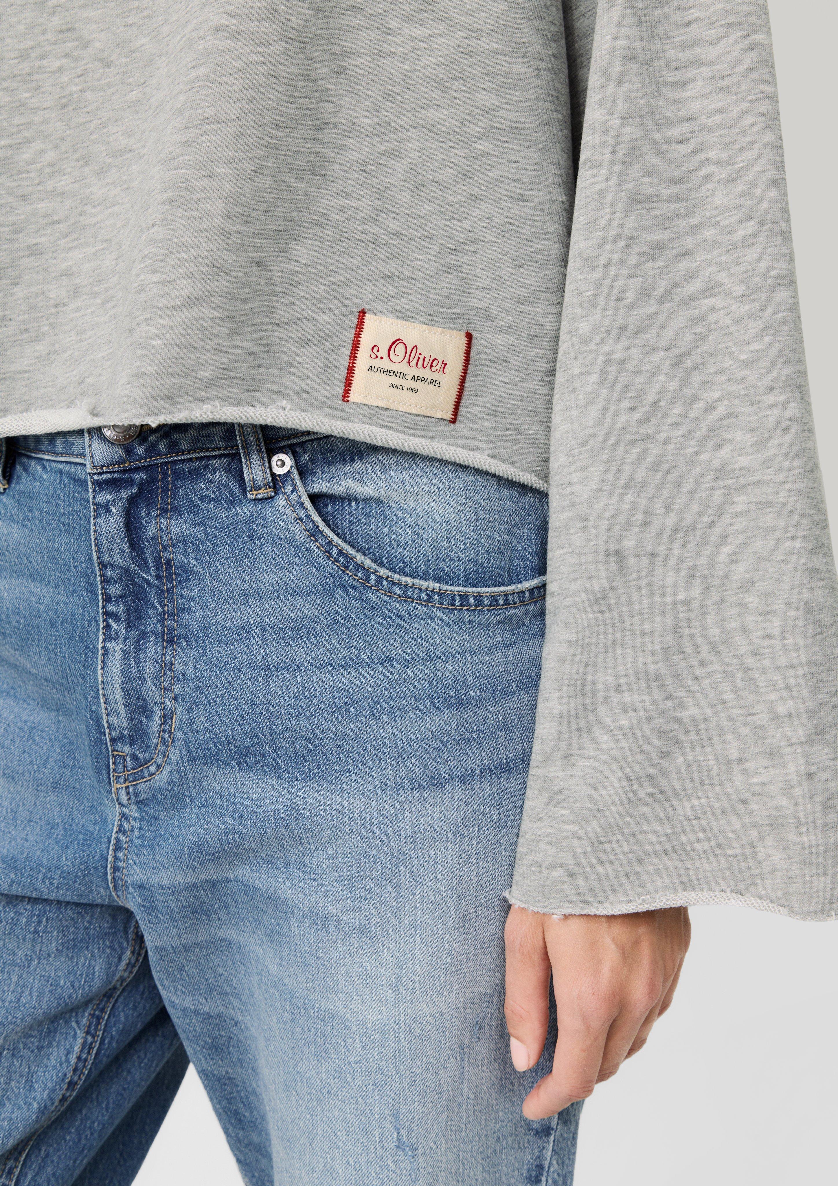 Femmes s.Oliver x Heidi Klum : sweat-shirt à épaules dénudées et logo appliqué en gris de s.Oliver