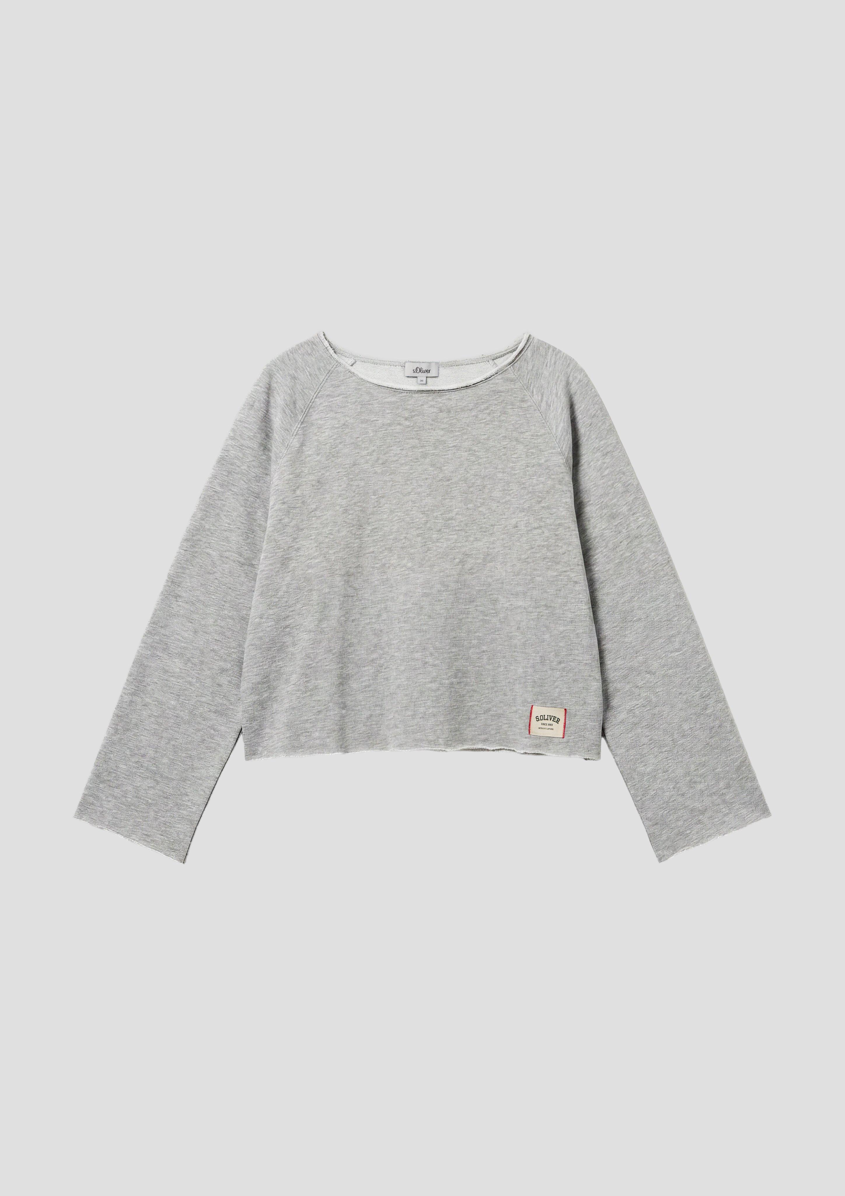 Femmes s.Oliver x Heidi Klum : sweat-shirt à épaules dénudées et logo appliqué en gris de s.Oliver
