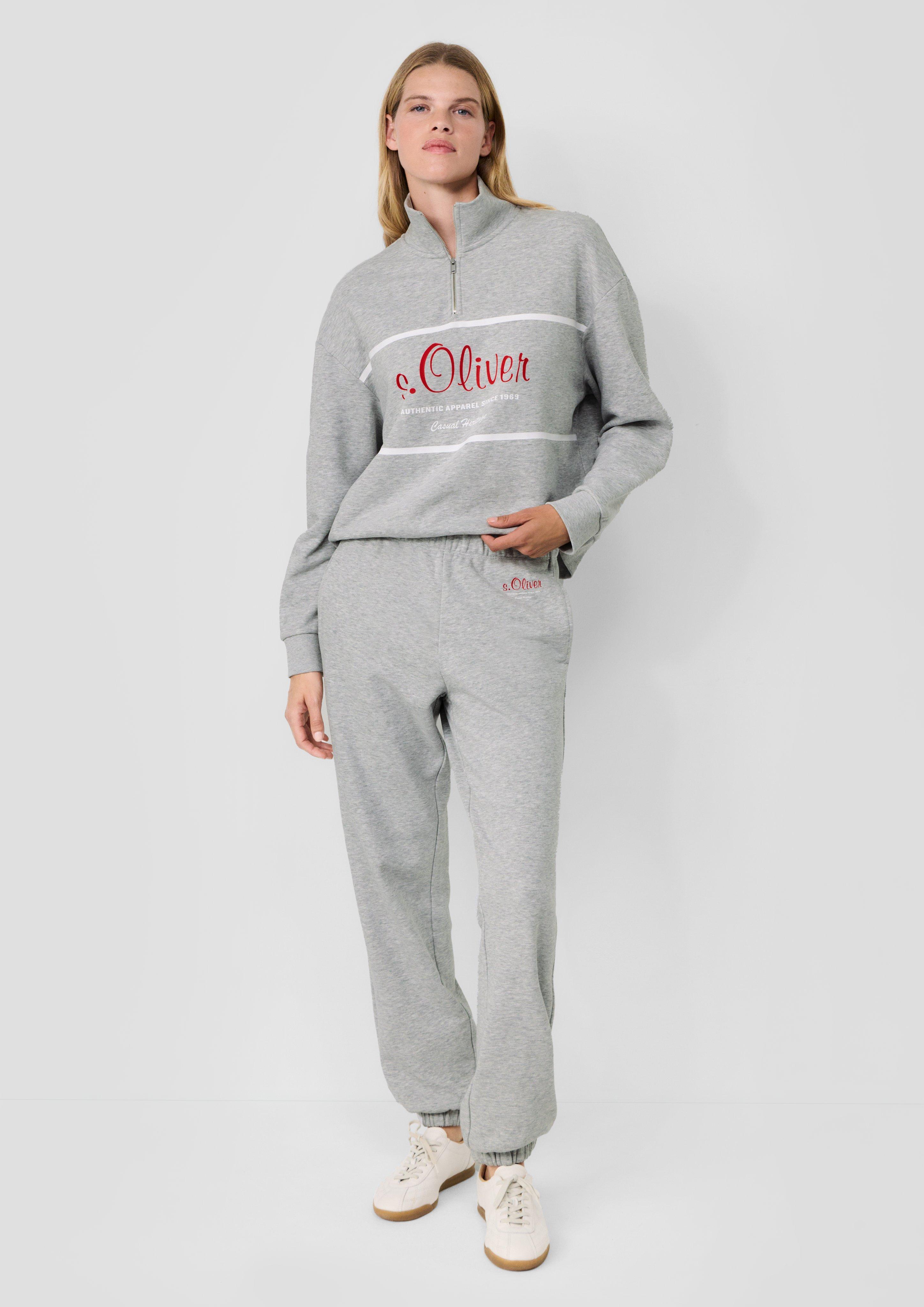 Femmes s.Oliver x Heidi Klum : pantalon de jogging à logo en gris de s.Oliver