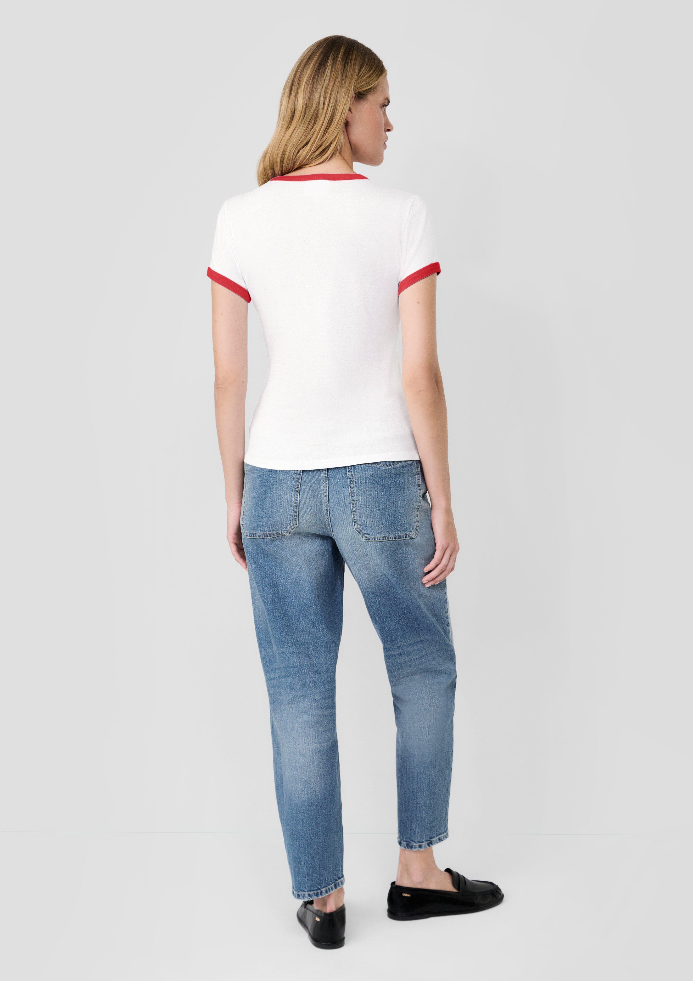 Femmes s.Oliver x Heidi Klum : t-shirt à logo de coupe Slim Fit en rouge de s.Oliver