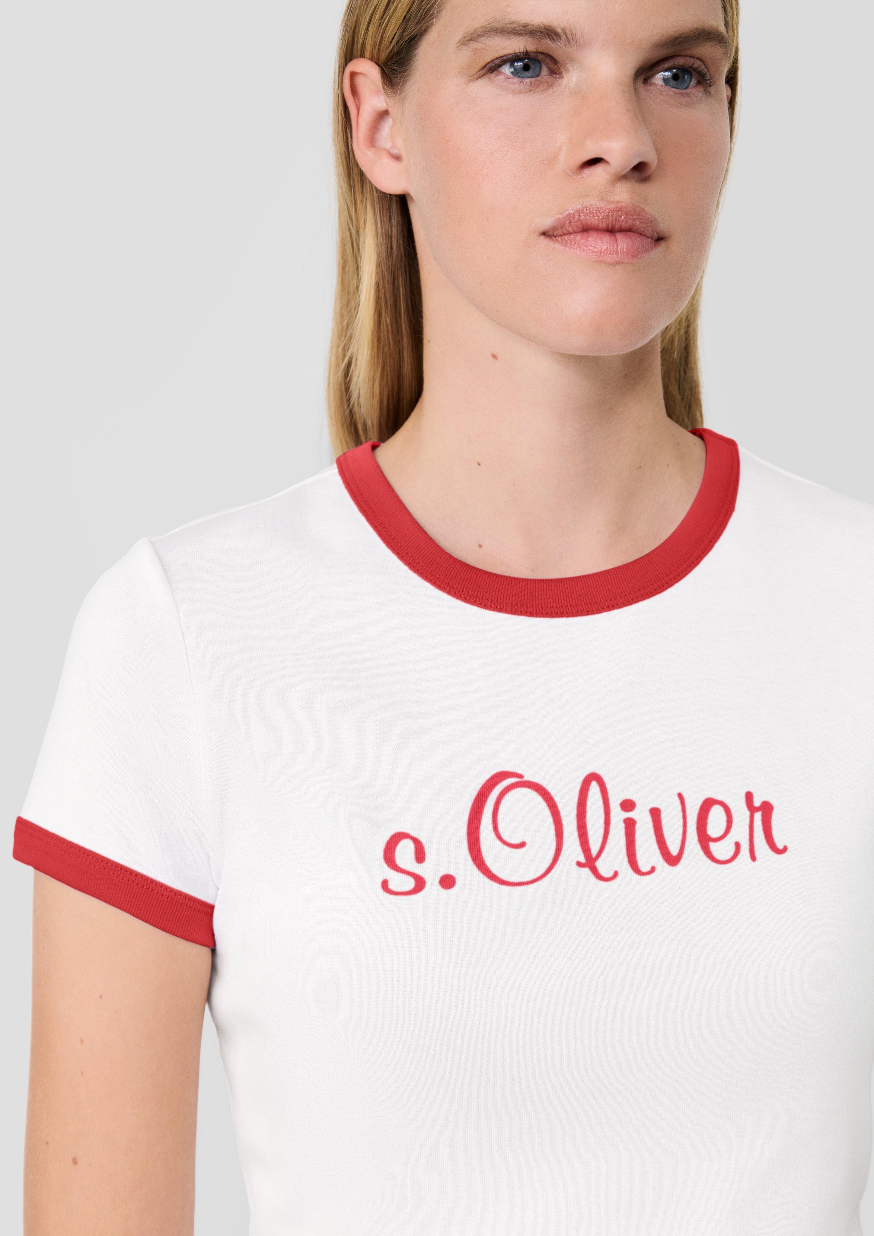 Femmes s.Oliver x Heidi Klum : t-shirt à logo de coupe Slim Fit en rouge de s.Oliver