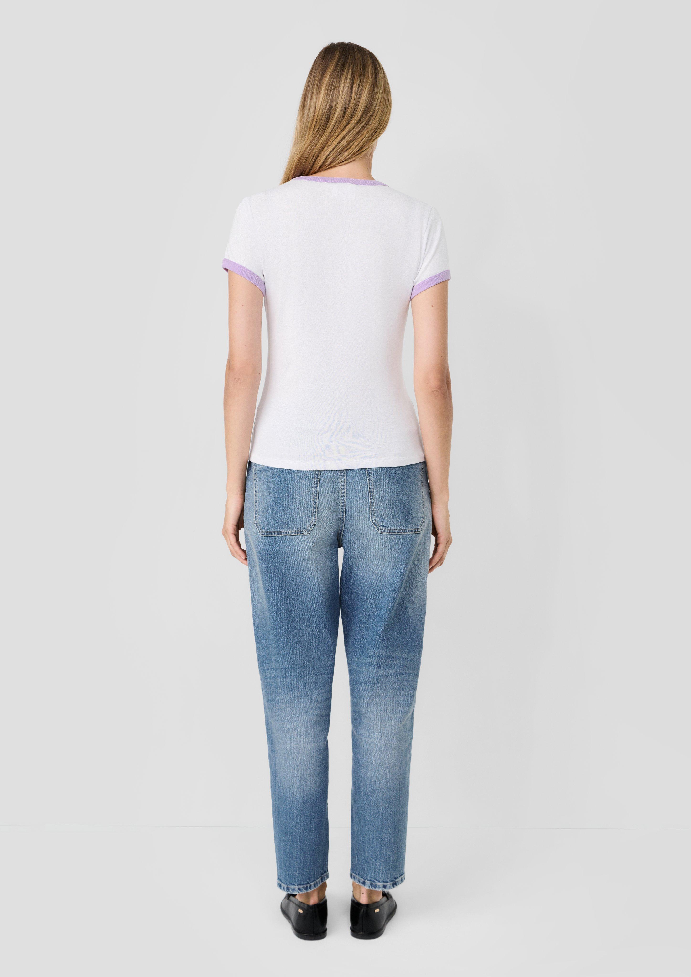 Femmes s.Oliver x Heidi Klum : t-shirt à logo de coupe Slim Fit en blanc de s.Oliver