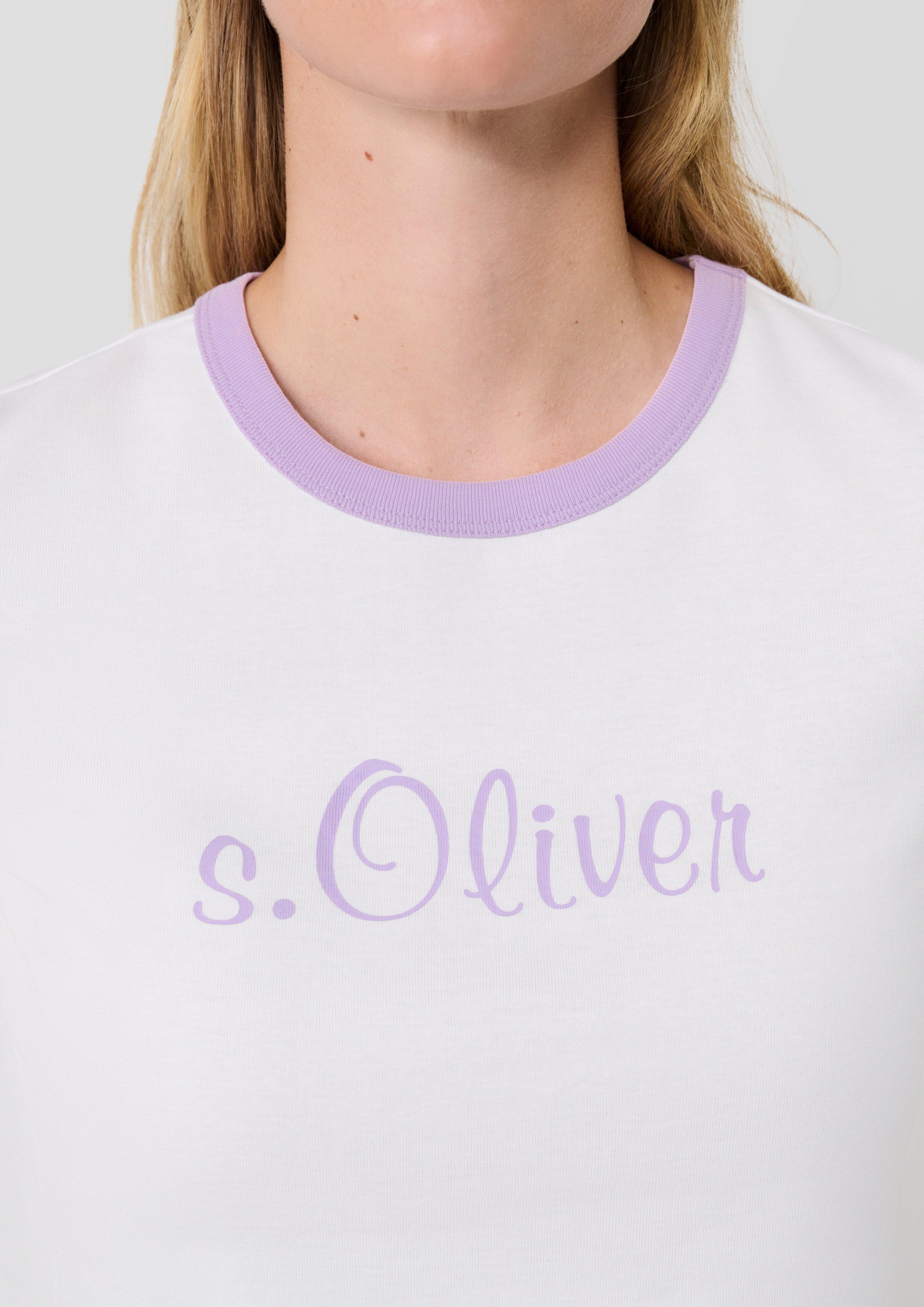 Femmes s.Oliver x Heidi Klum : t-shirt à logo de coupe Slim Fit en blanc de s.Oliver