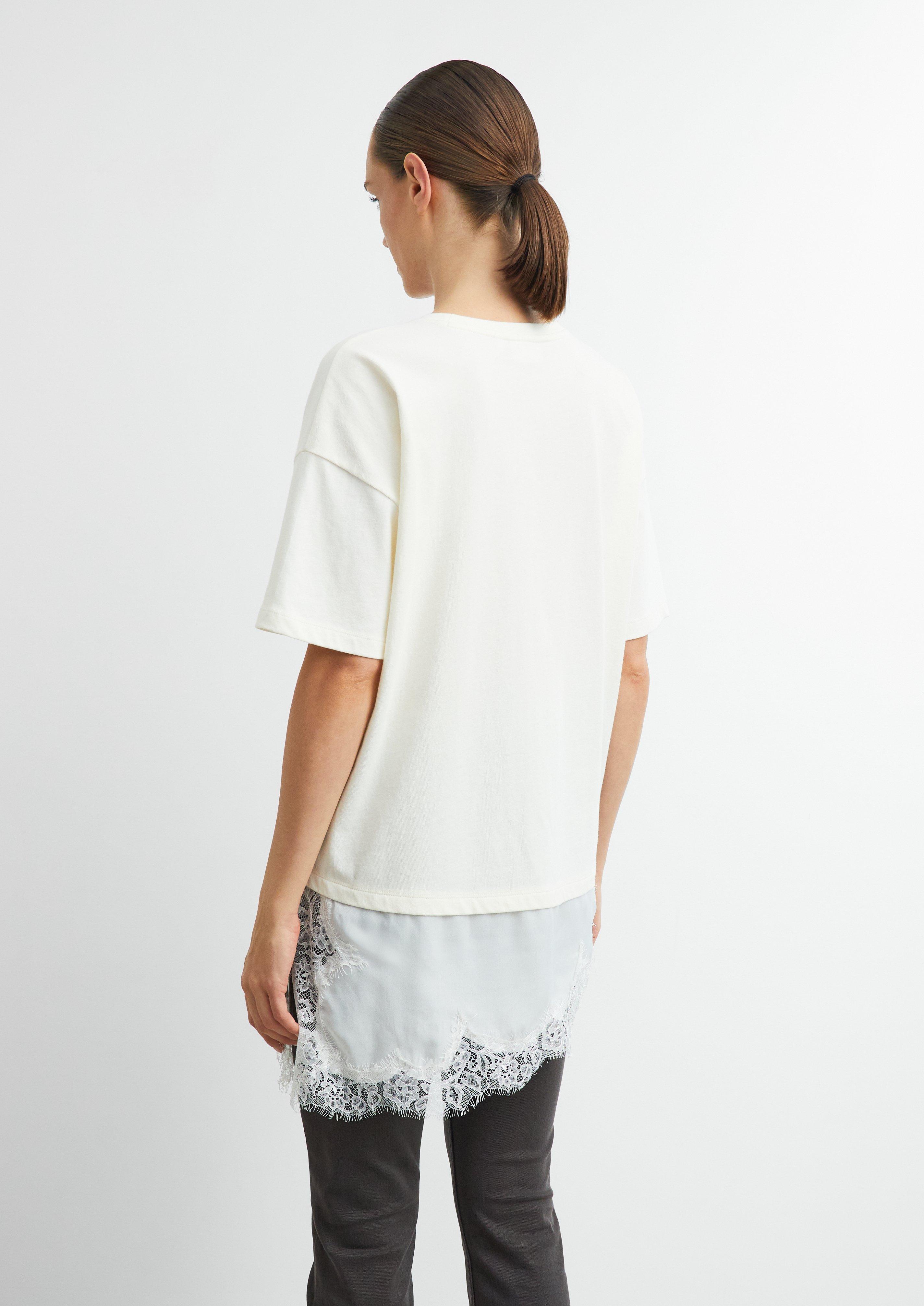 T-Shirt in creme von COMMA
