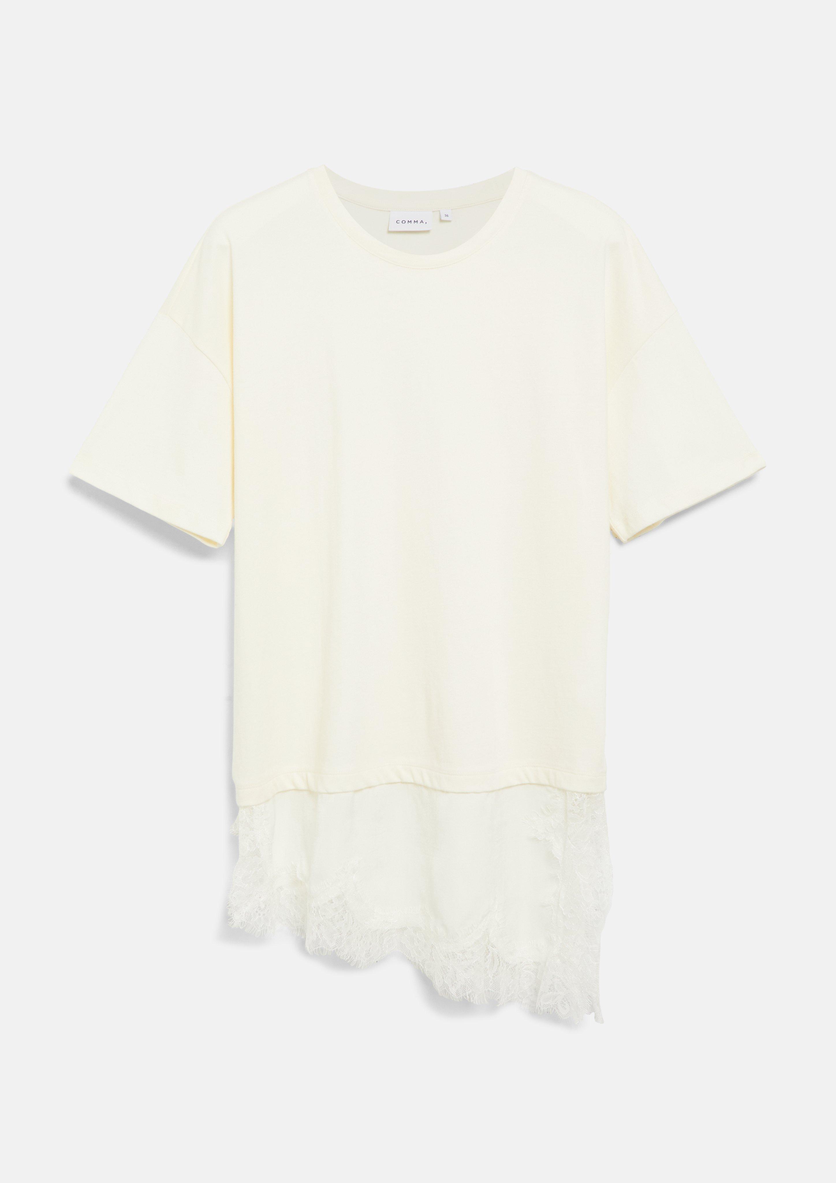 T-Shirt in creme von COMMA