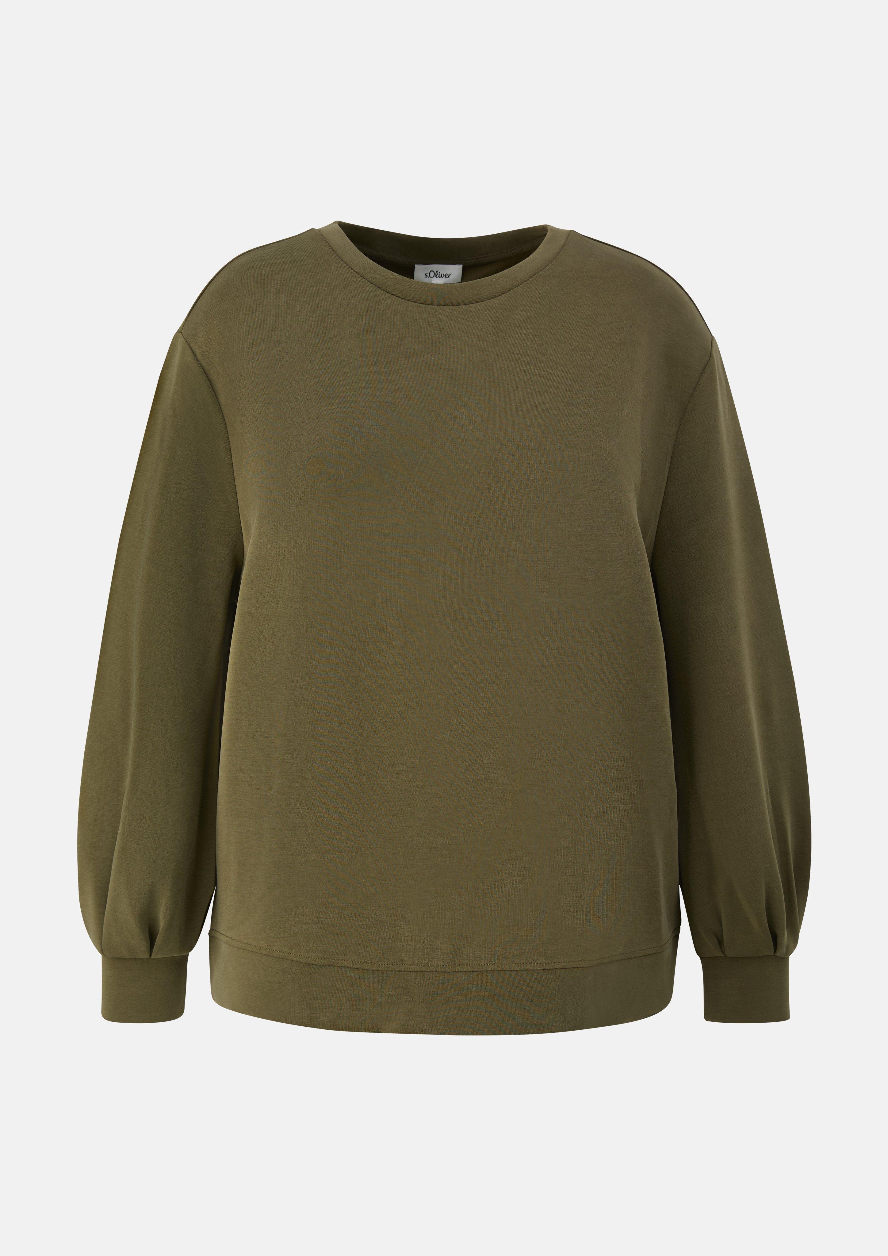 Women Sweatshirt in olive by s.Oliver CURVE