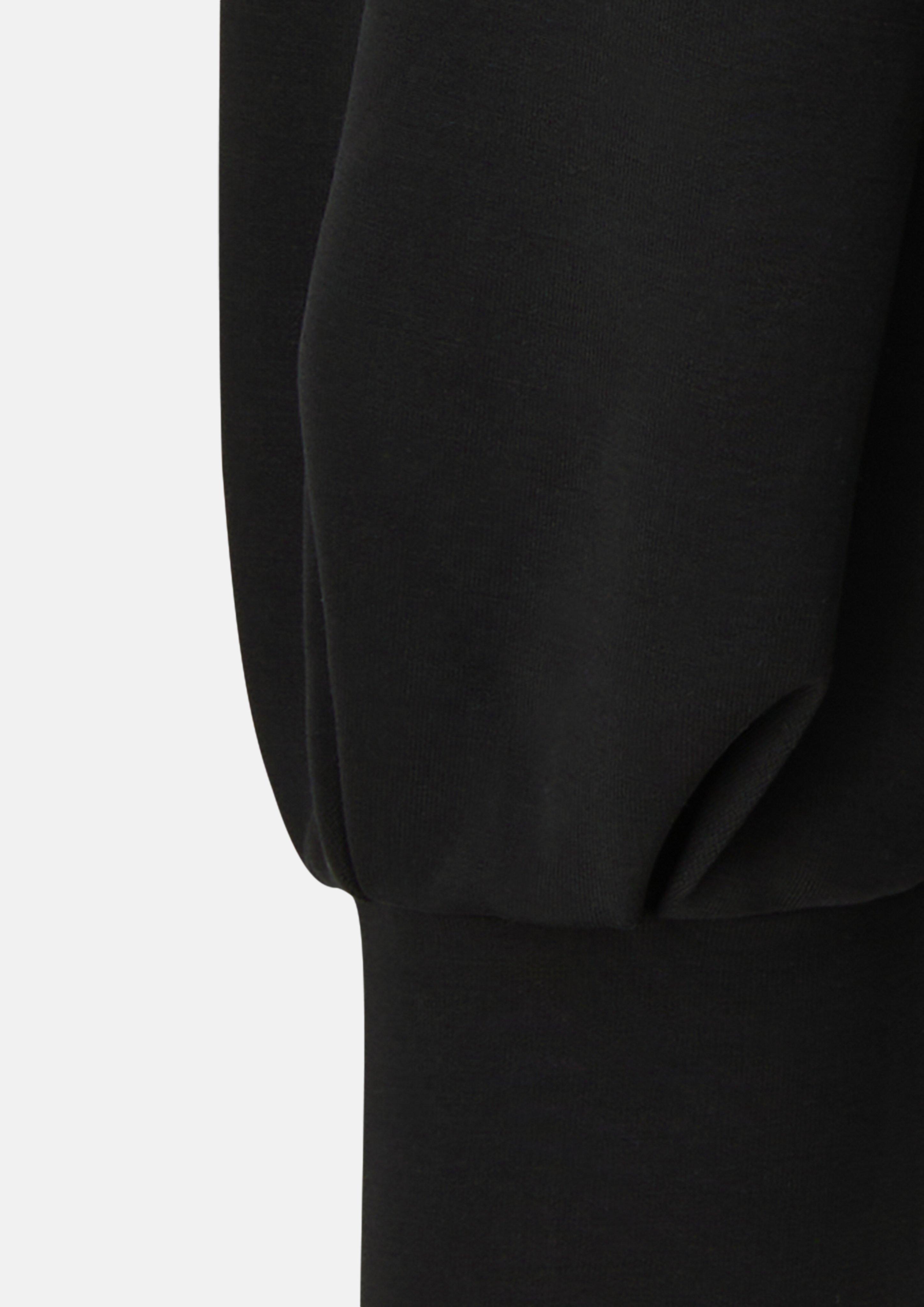 Damen Scuba-Sweatshirt mit weitem Arm in schwarz von s.Oliver CURVE