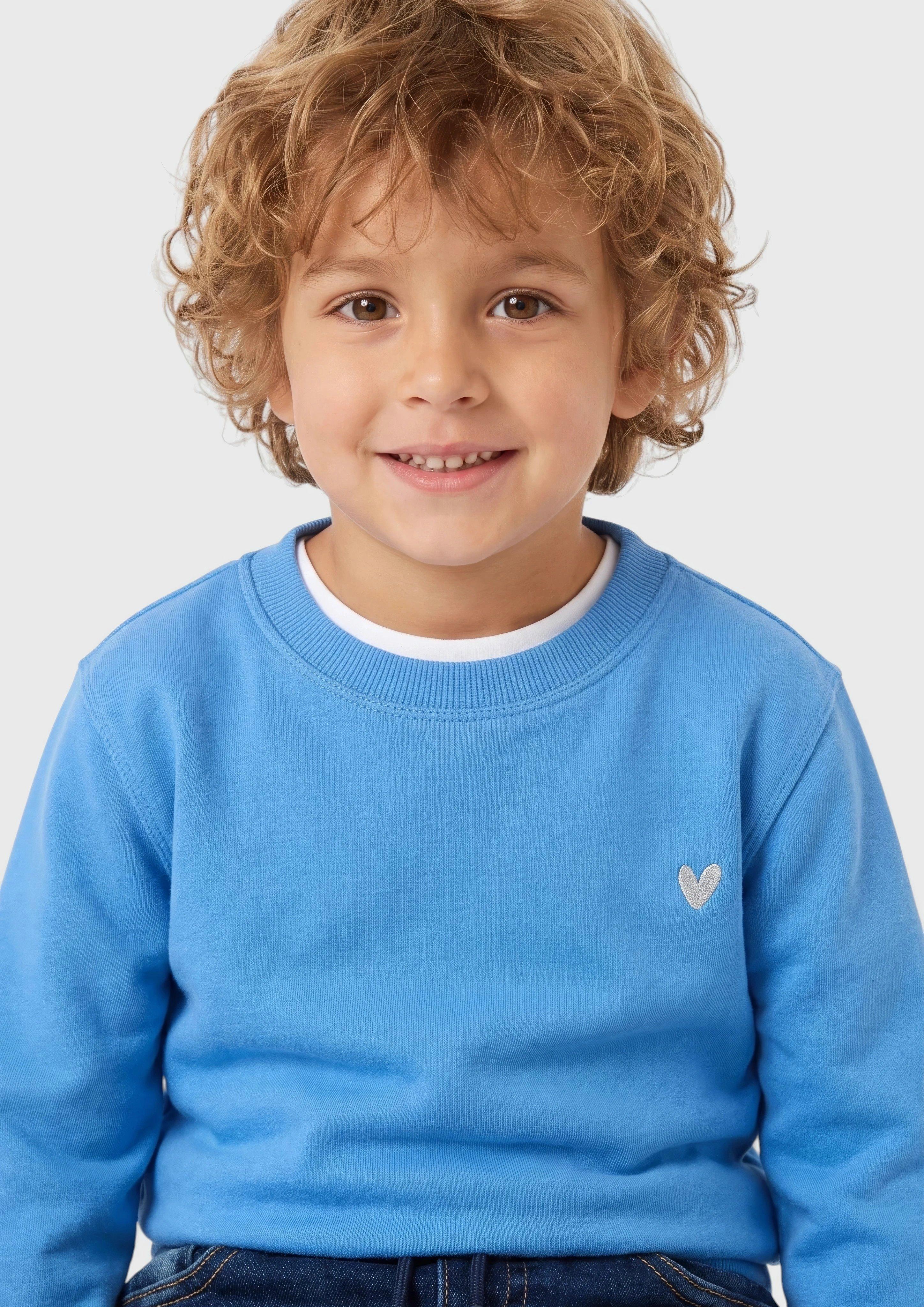 Kinder Kuscheliges Unisex Sweatshirt mit Stickerei in blau von s.Oliver