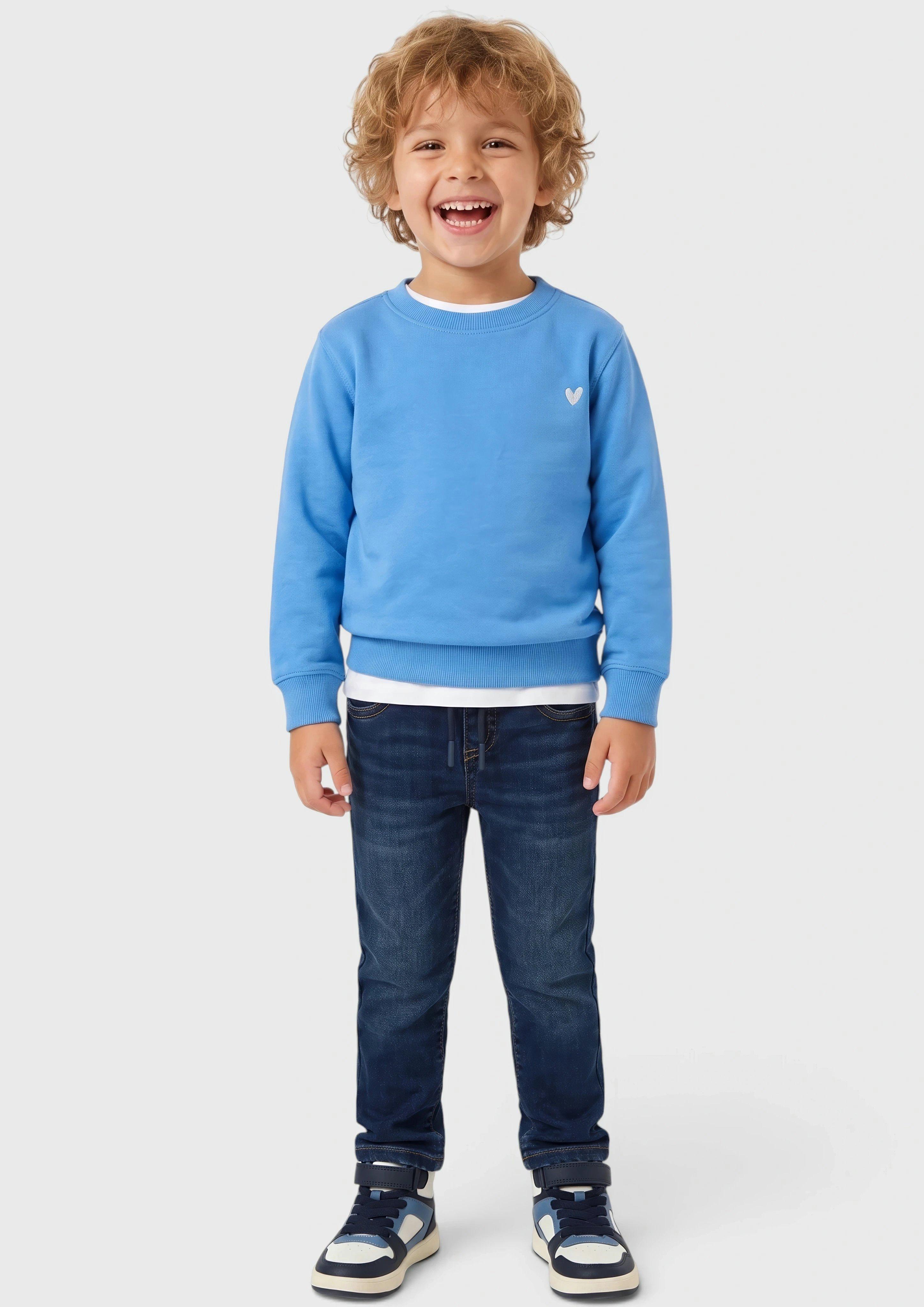 Kinder Kuscheliges Unisex Sweatshirt mit Stickerei in blau von s.Oliver