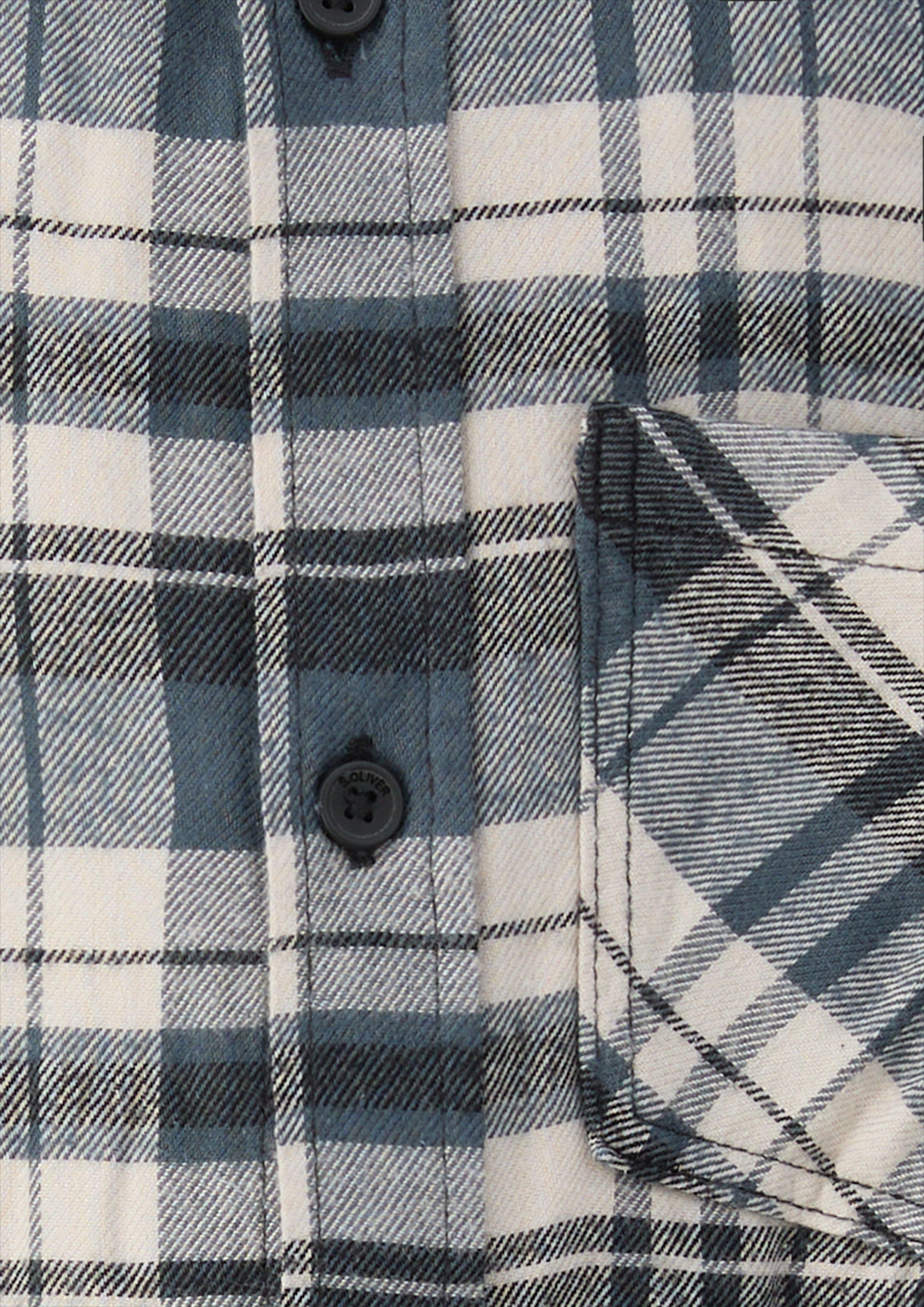 Junior Chemise en flanelle avec poche poitrine en beige de s.Oliver