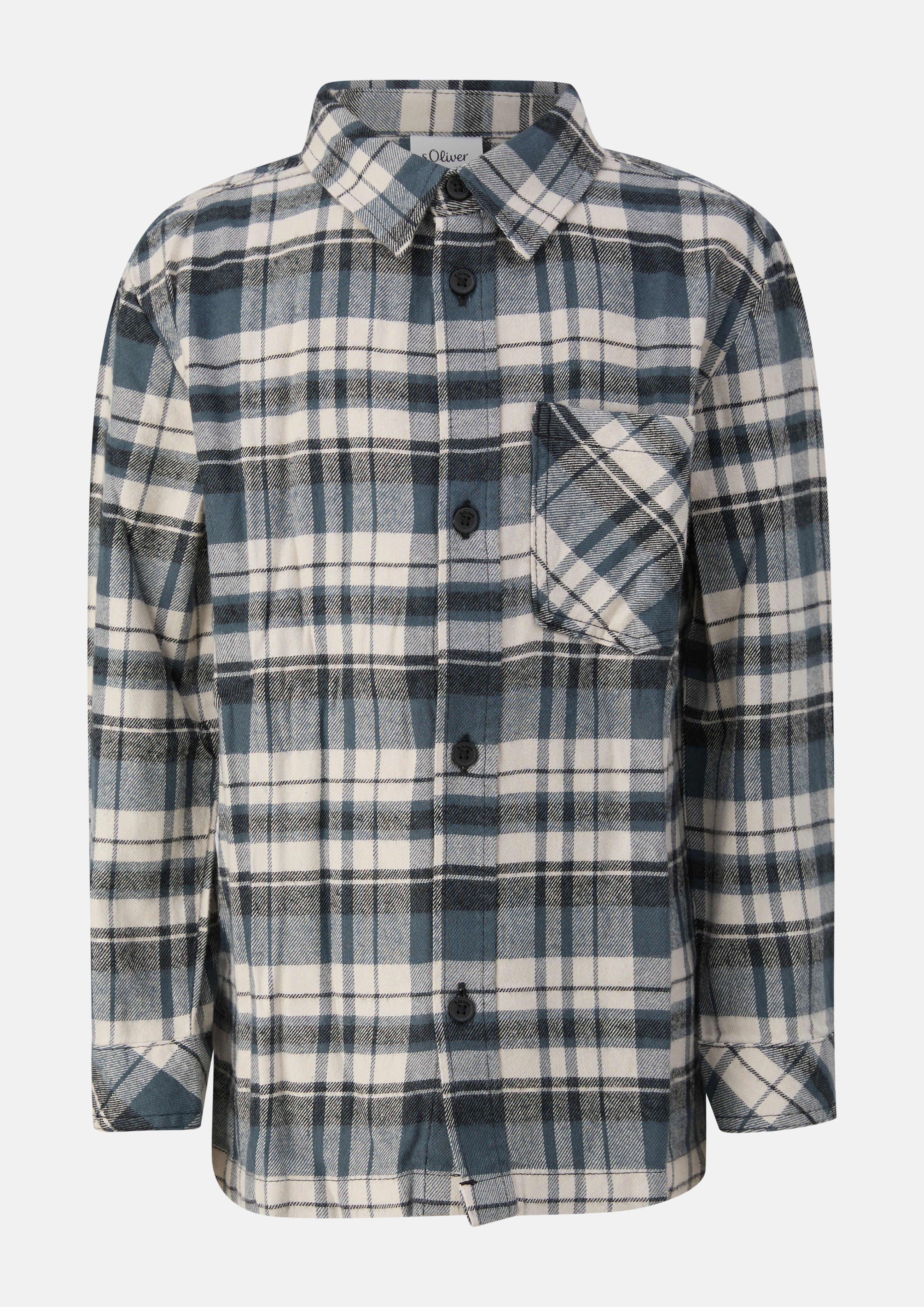 Chemise en flanelle avec poche poitrine en gris de s.Oliver
