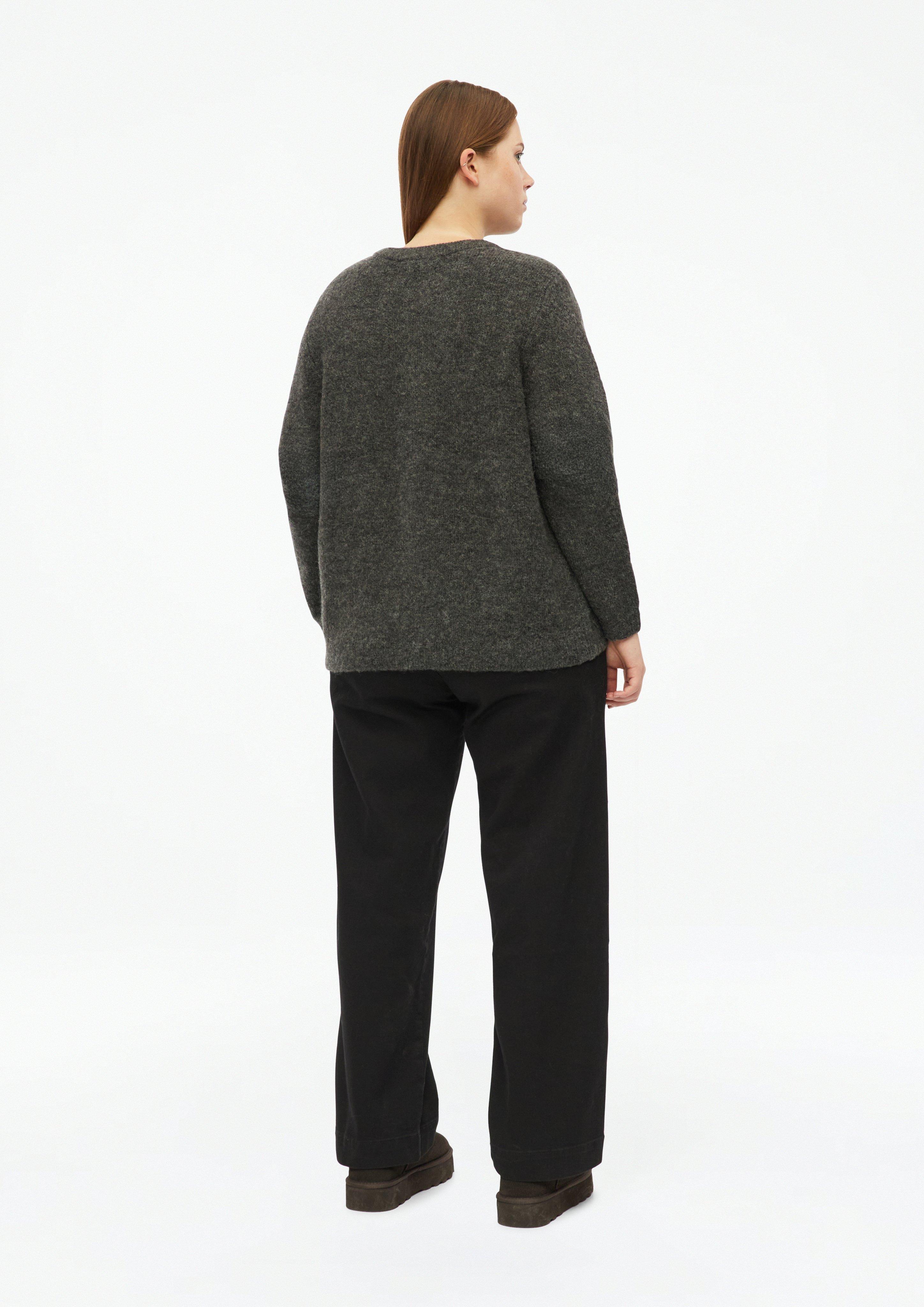 Femmes Cardigan doux à l'aspect chiné en gris de QS CURVE