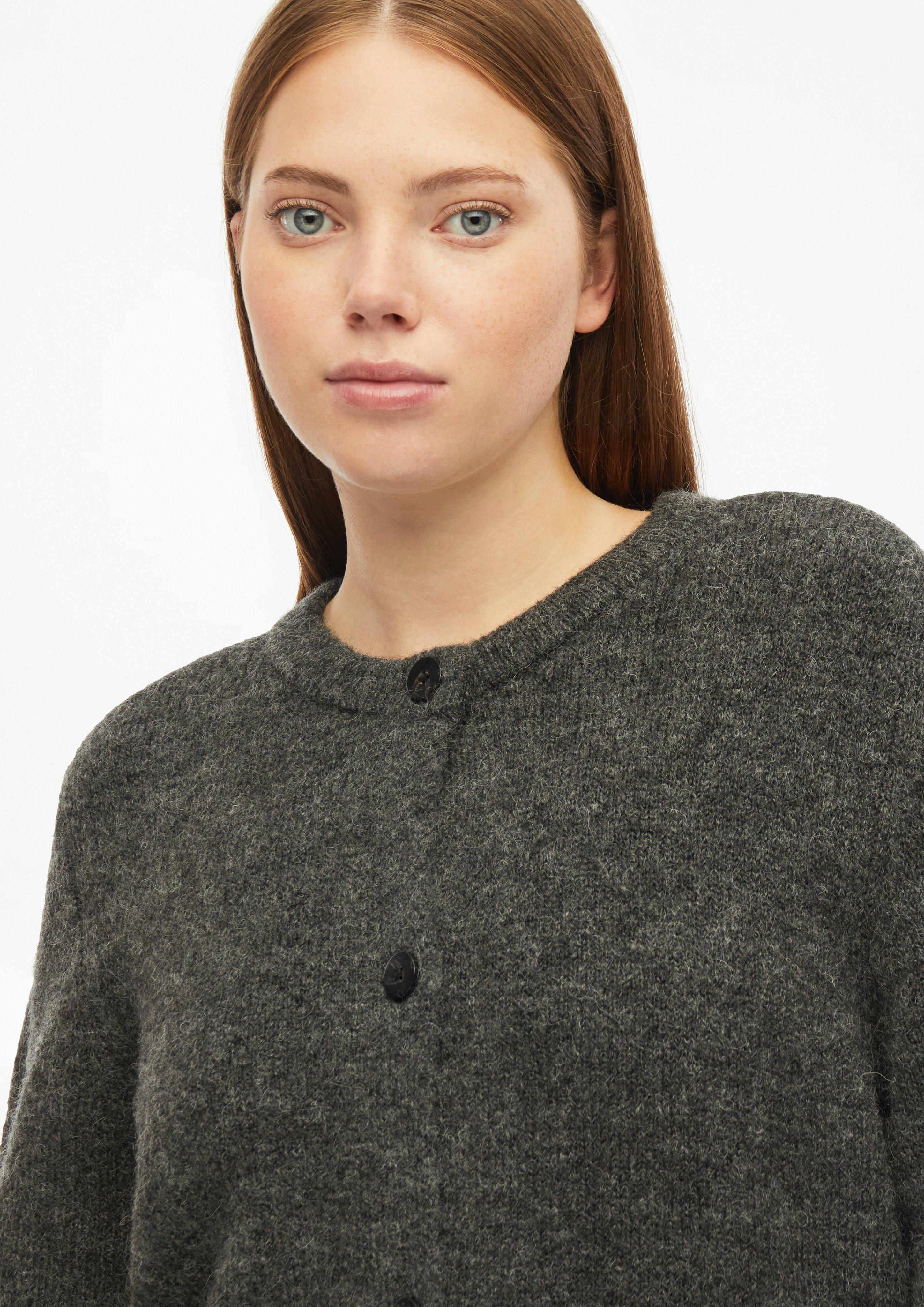 Femmes Cardigan doux à l'aspect chiné en gris de QS CURVE
