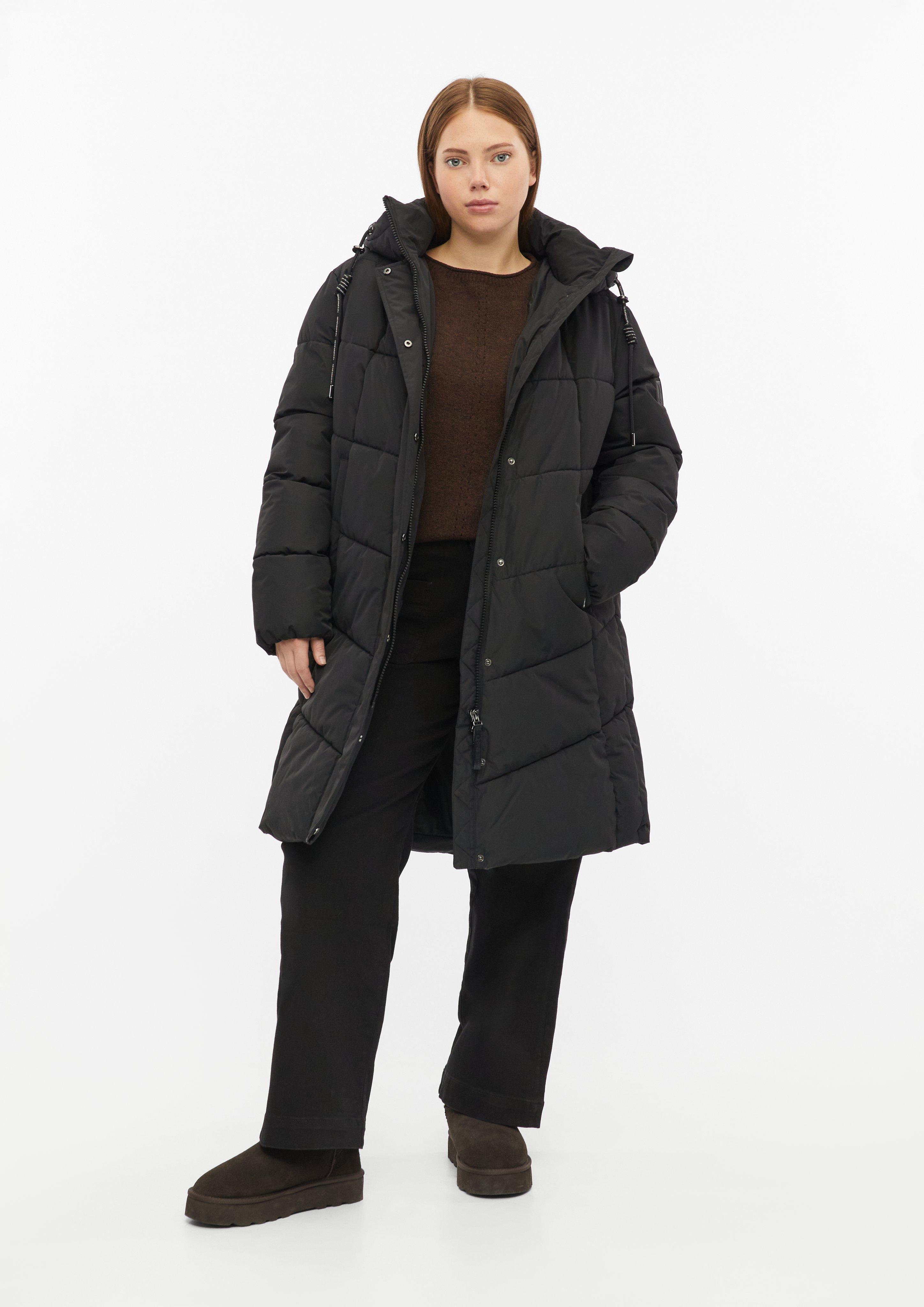 Women Soft Sweater with Rolled Edges in brown by QS CURVE