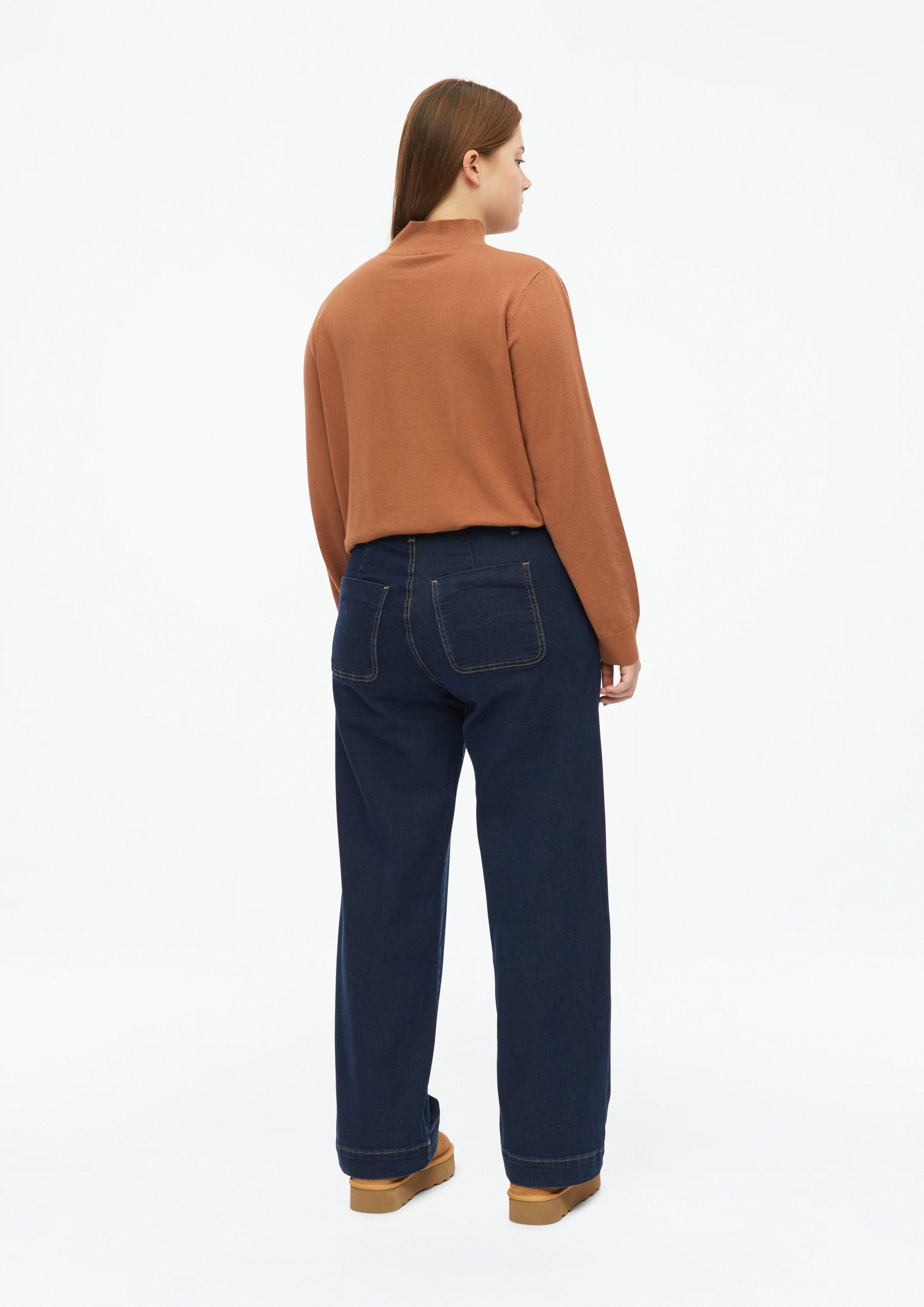 Damen Jeans Wide / Mid Rise / Wide Leg in blau von QS CURVE