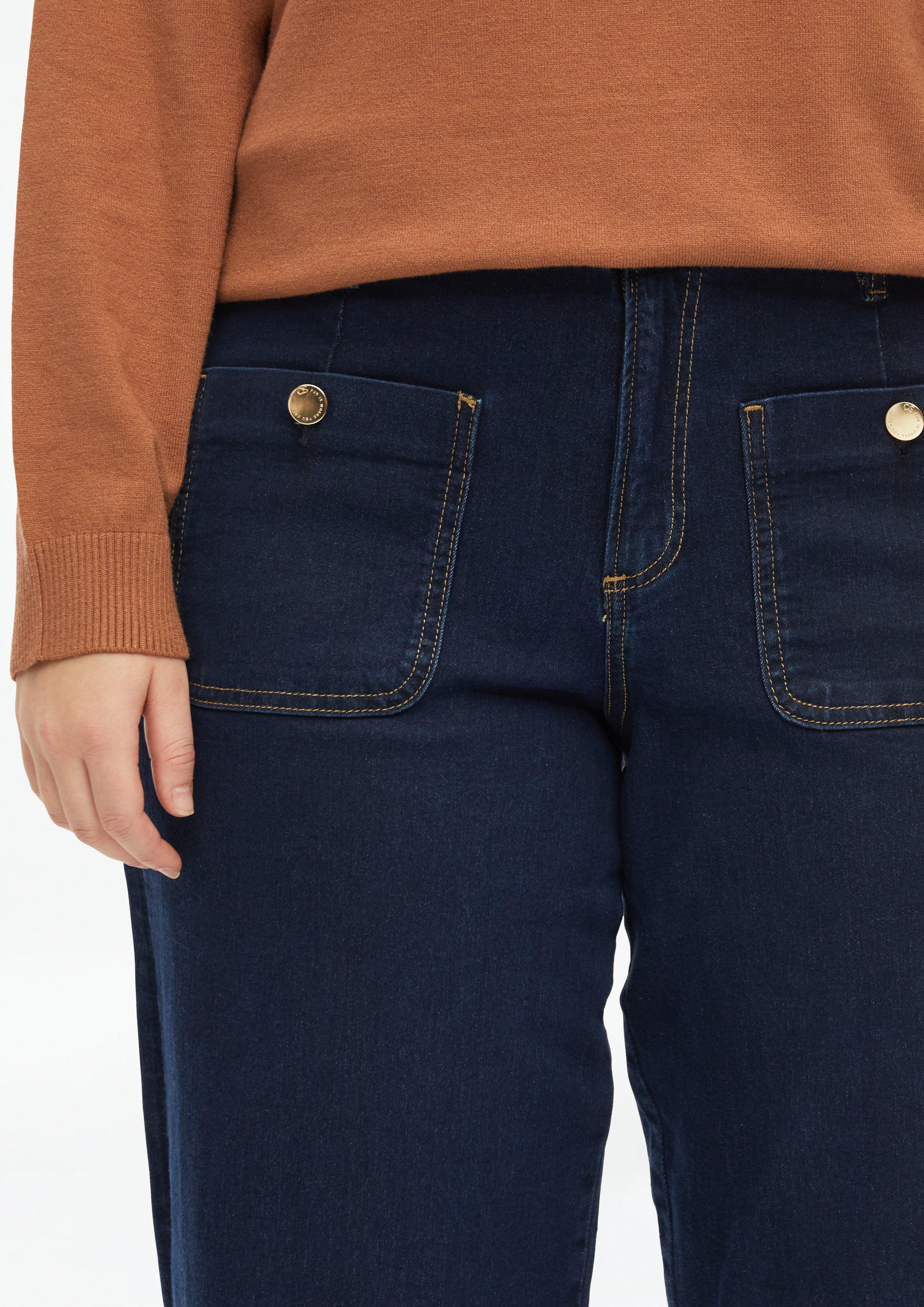 Damen Jeans Wide / Mid Rise / Wide Leg in blau von QS CURVE