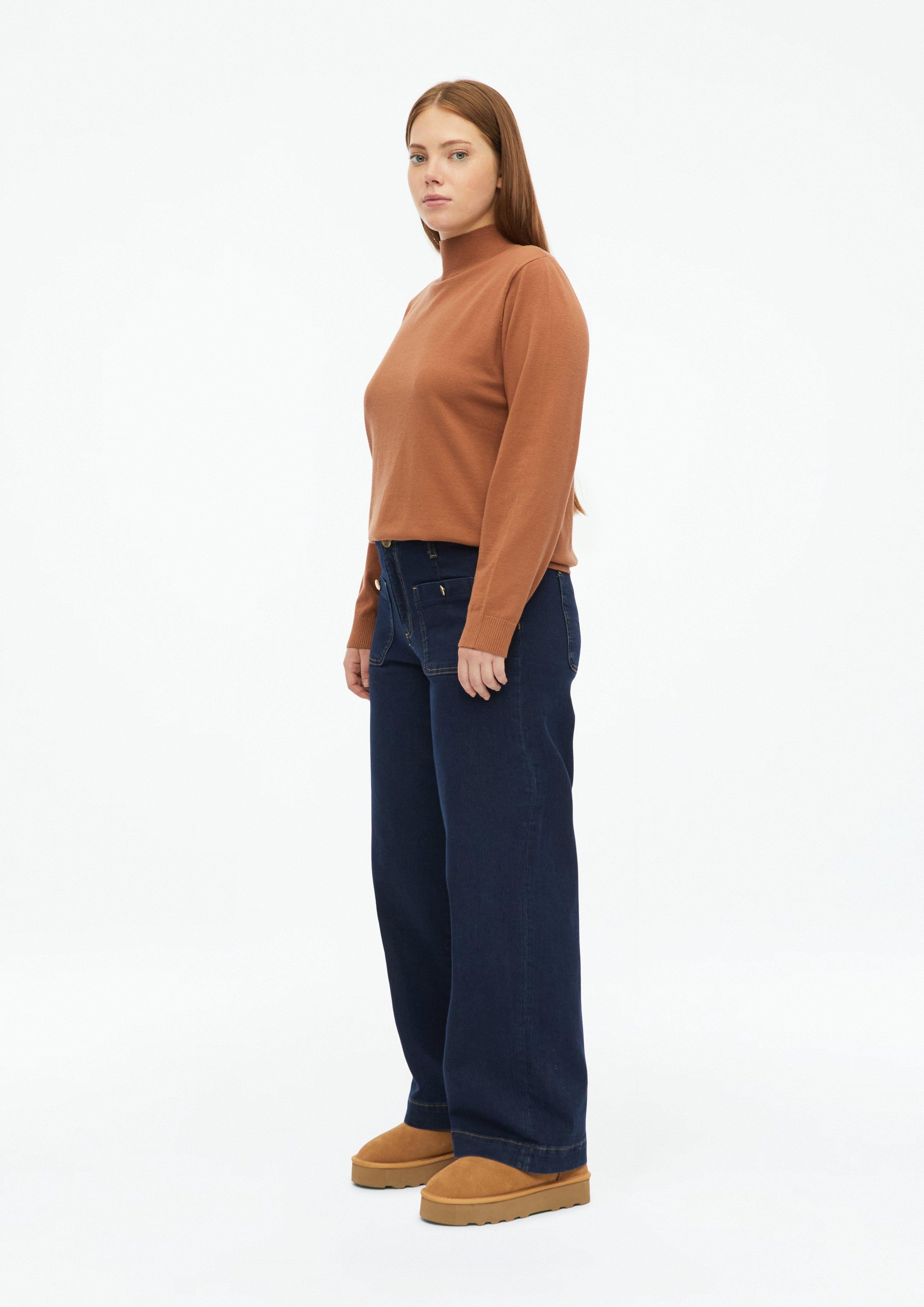 Damen Jeans Wide / Mid Rise / Wide Leg in blau von QS CURVE