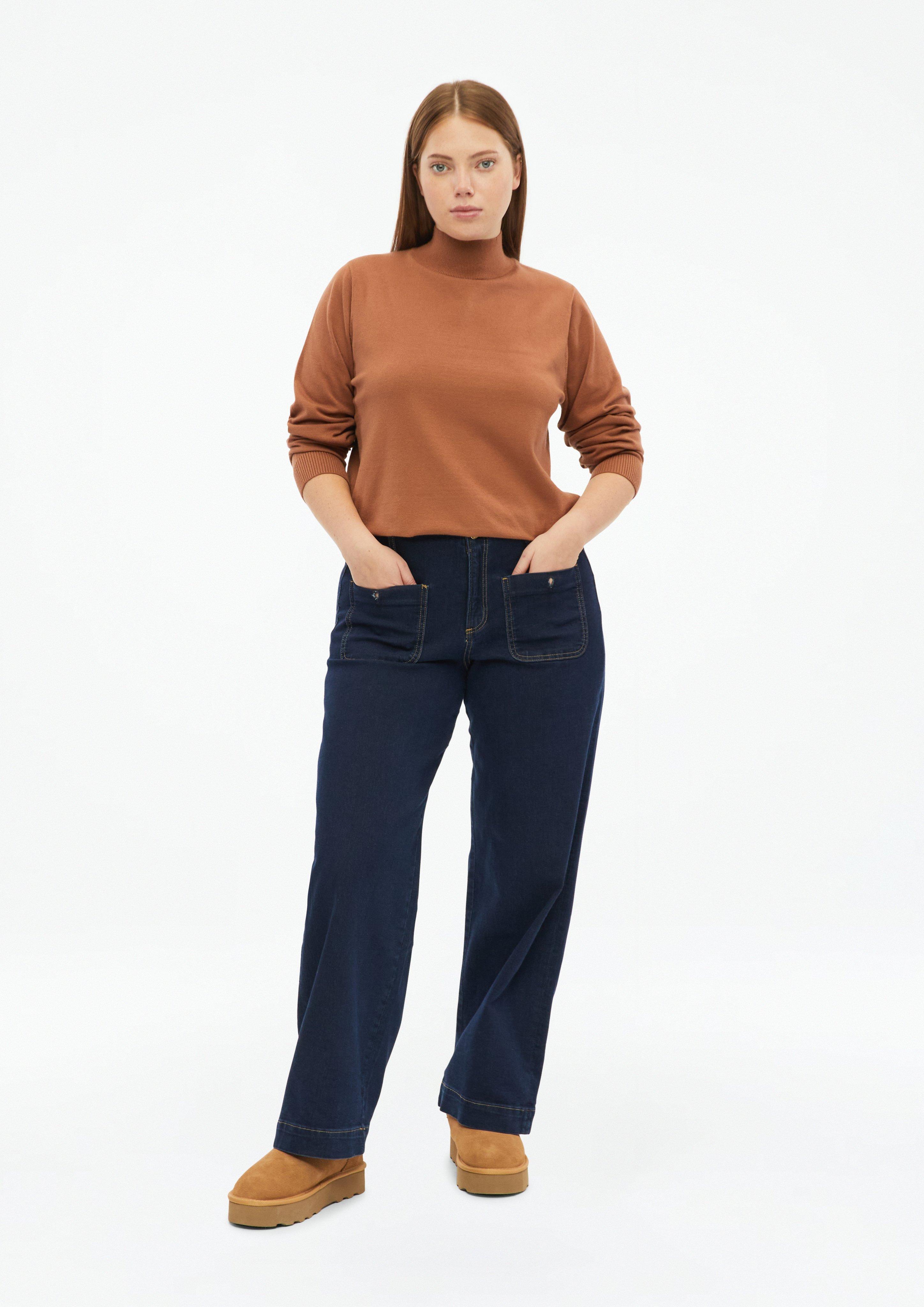 Damen Jeans Wide / Mid Rise / Wide Leg in blau von QS CURVE