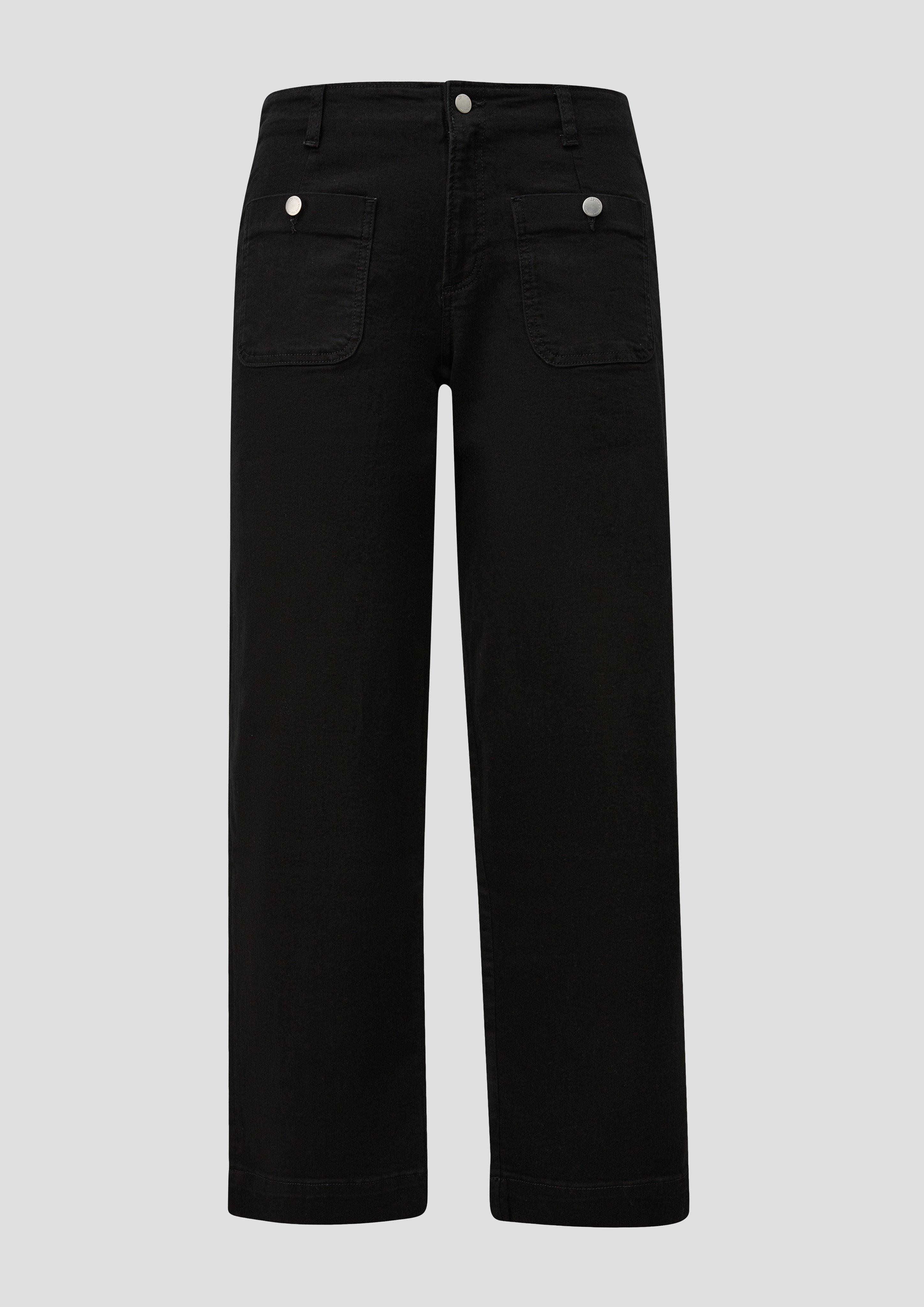 Damen Jeans Wide / Mid Rise / Wide Leg in grau von QS CURVE