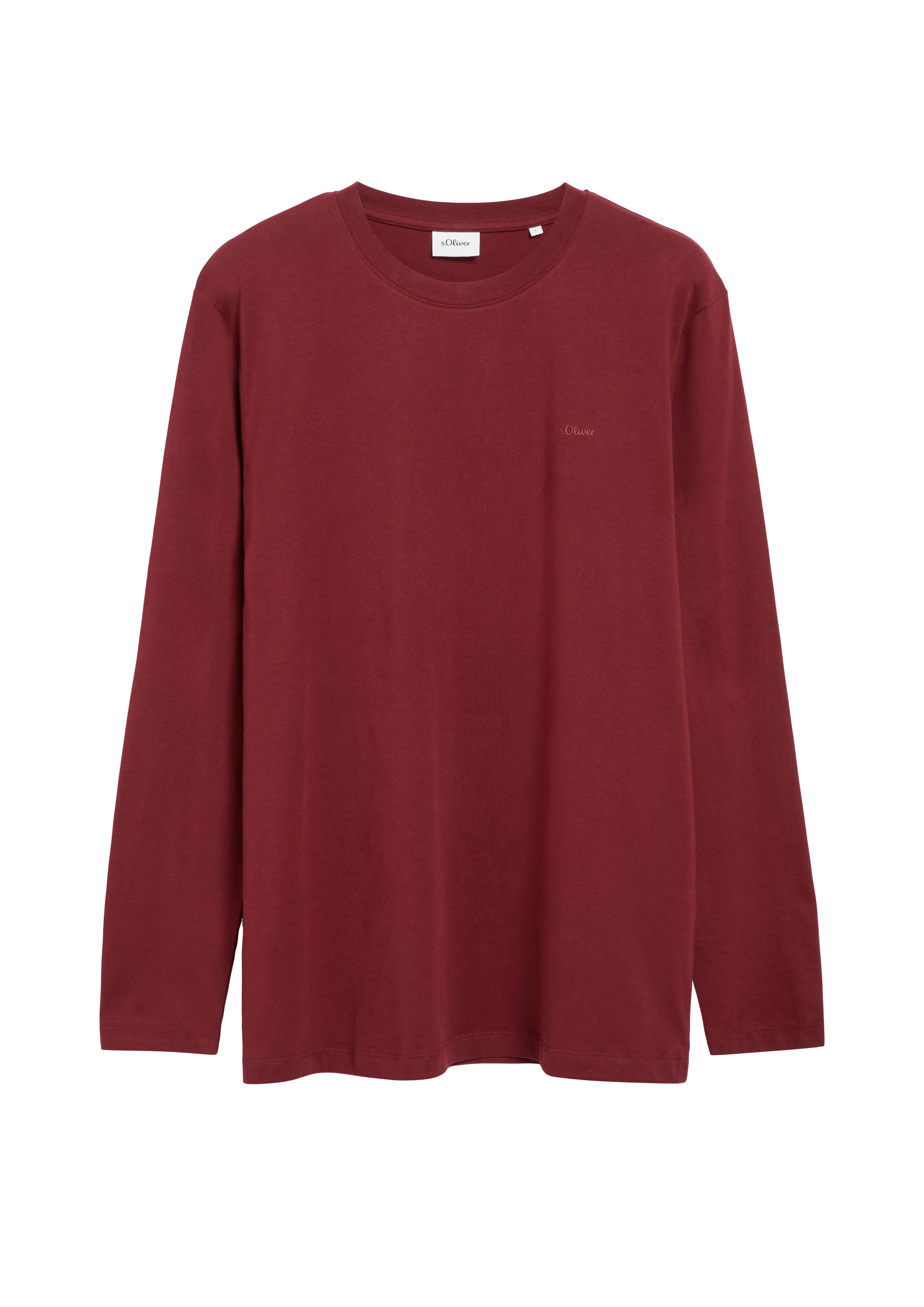 Shirt met lange mouwen en logo-opdruk, gemaakt van 100% katoen.