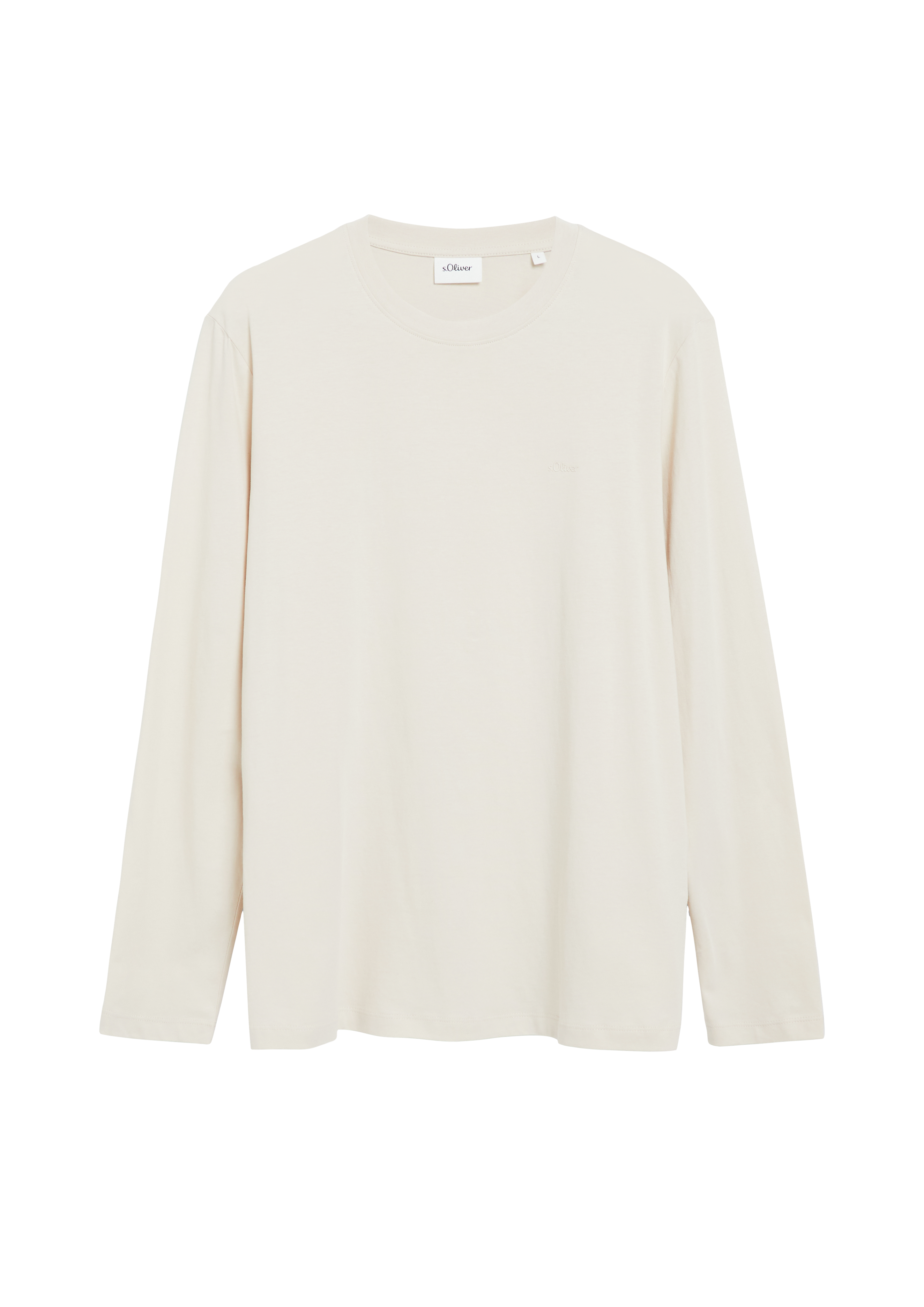 Shirt met lange mouwen en logo-opdruk, gemaakt van 100% katoen.