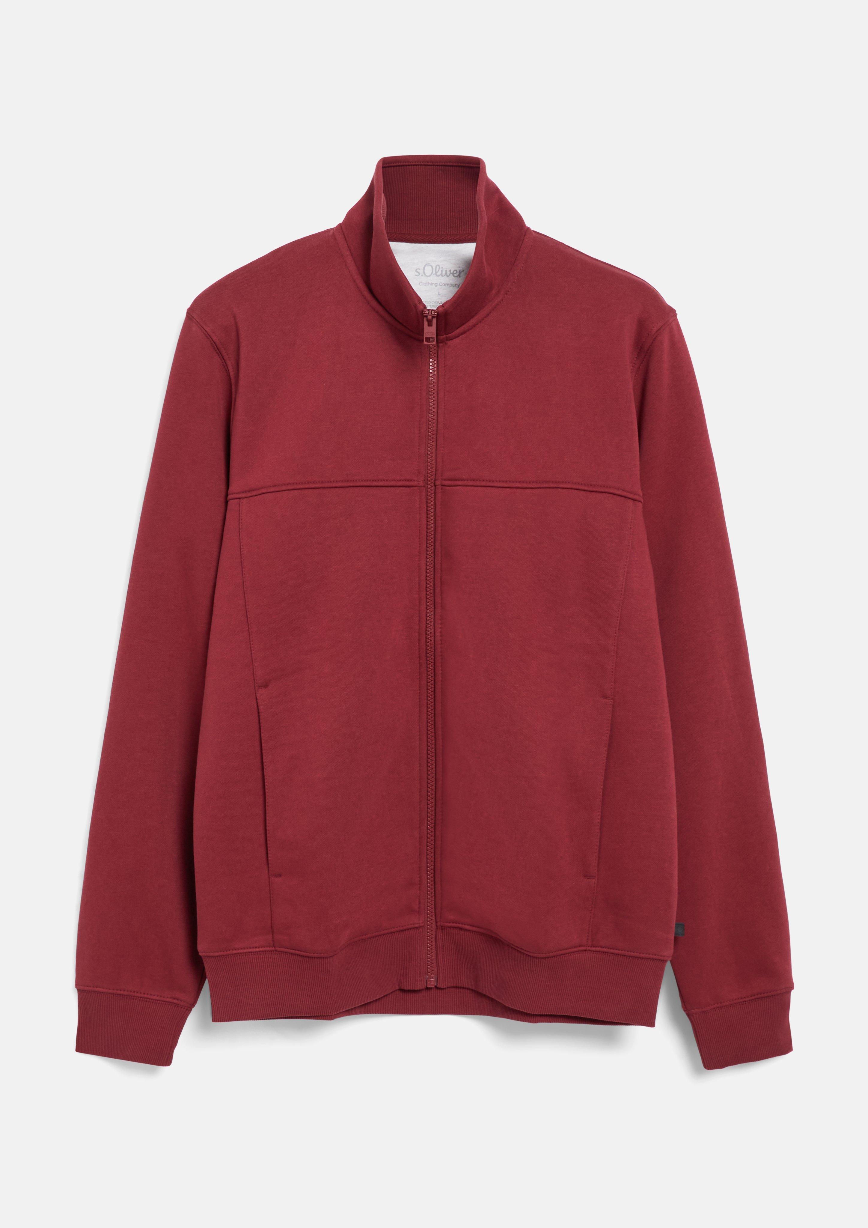 Heren Sweatshirt jas in rood van s.Oliver