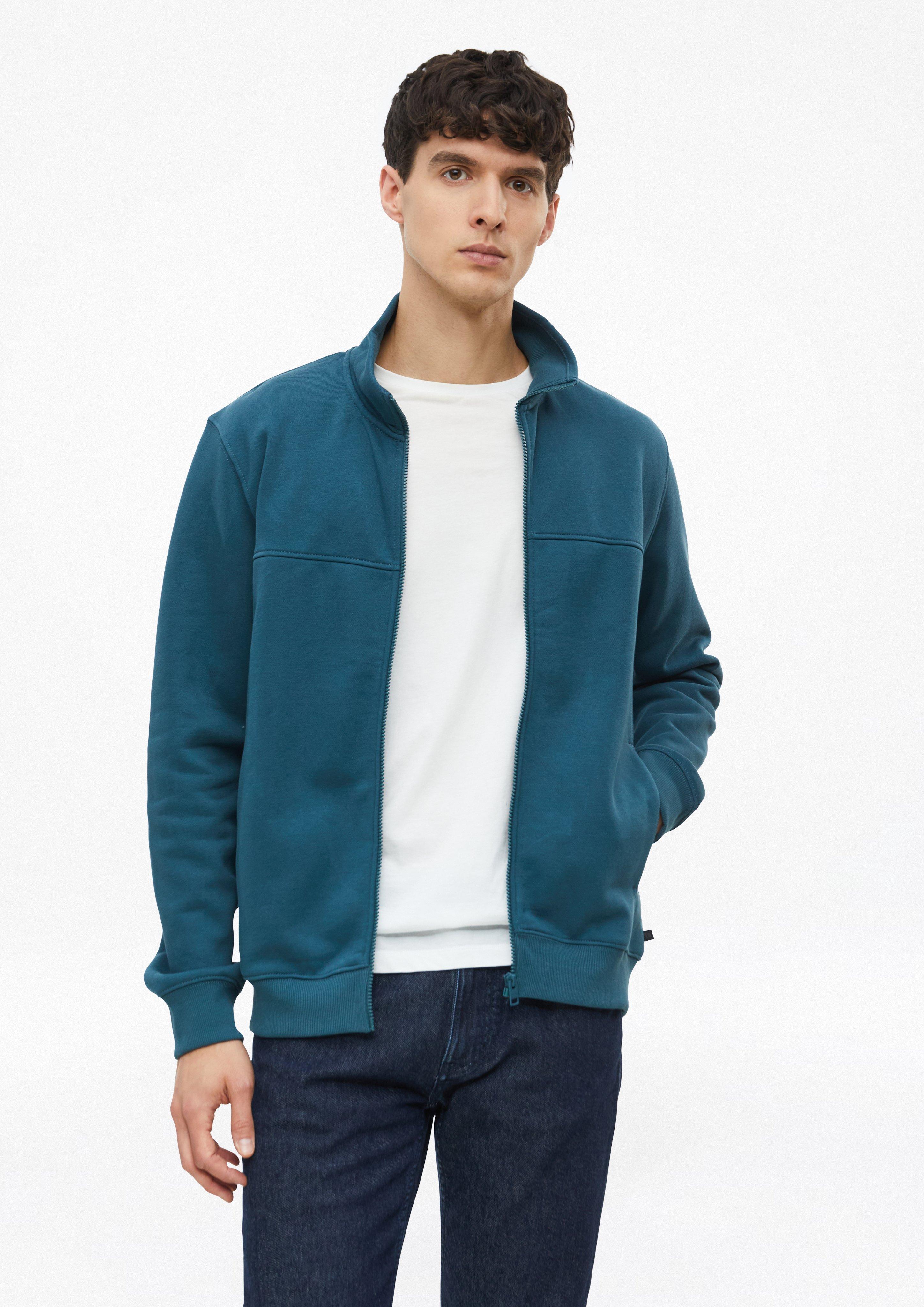 Veste de survêtement à col montant et poches latérales en bleu de s.Oliver