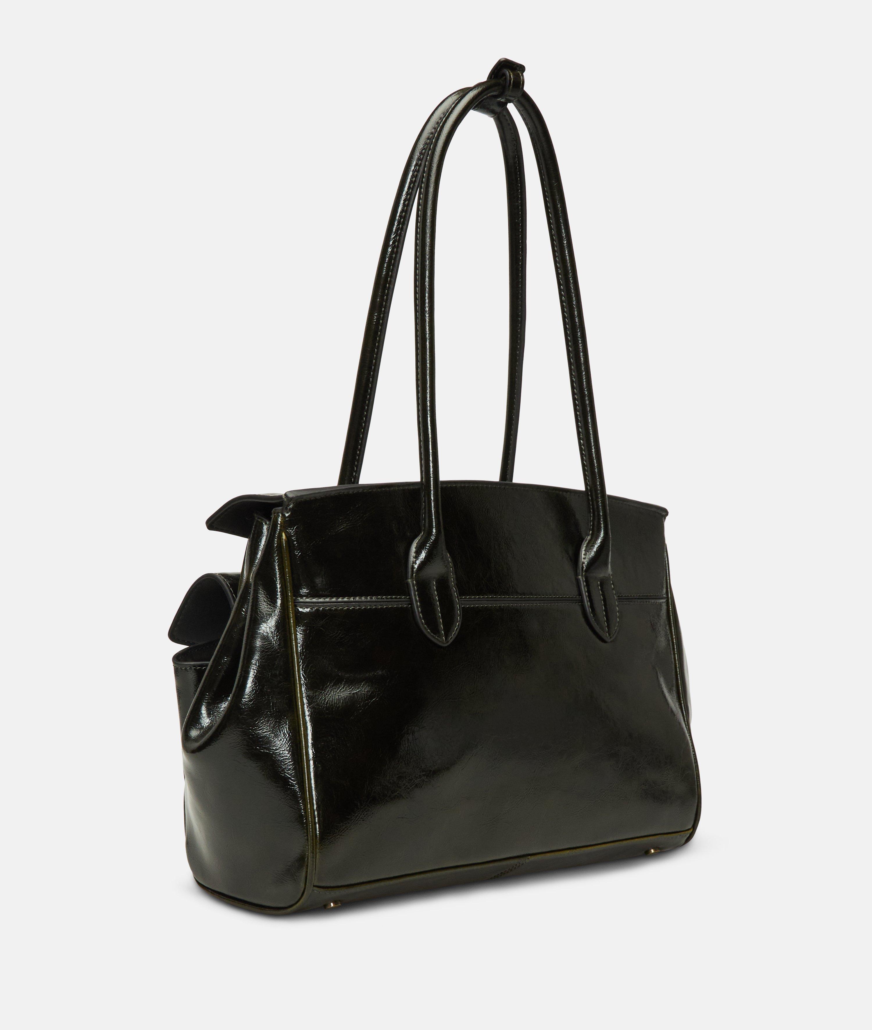 Archive Gloria II Satchel L in olive, rot & braun