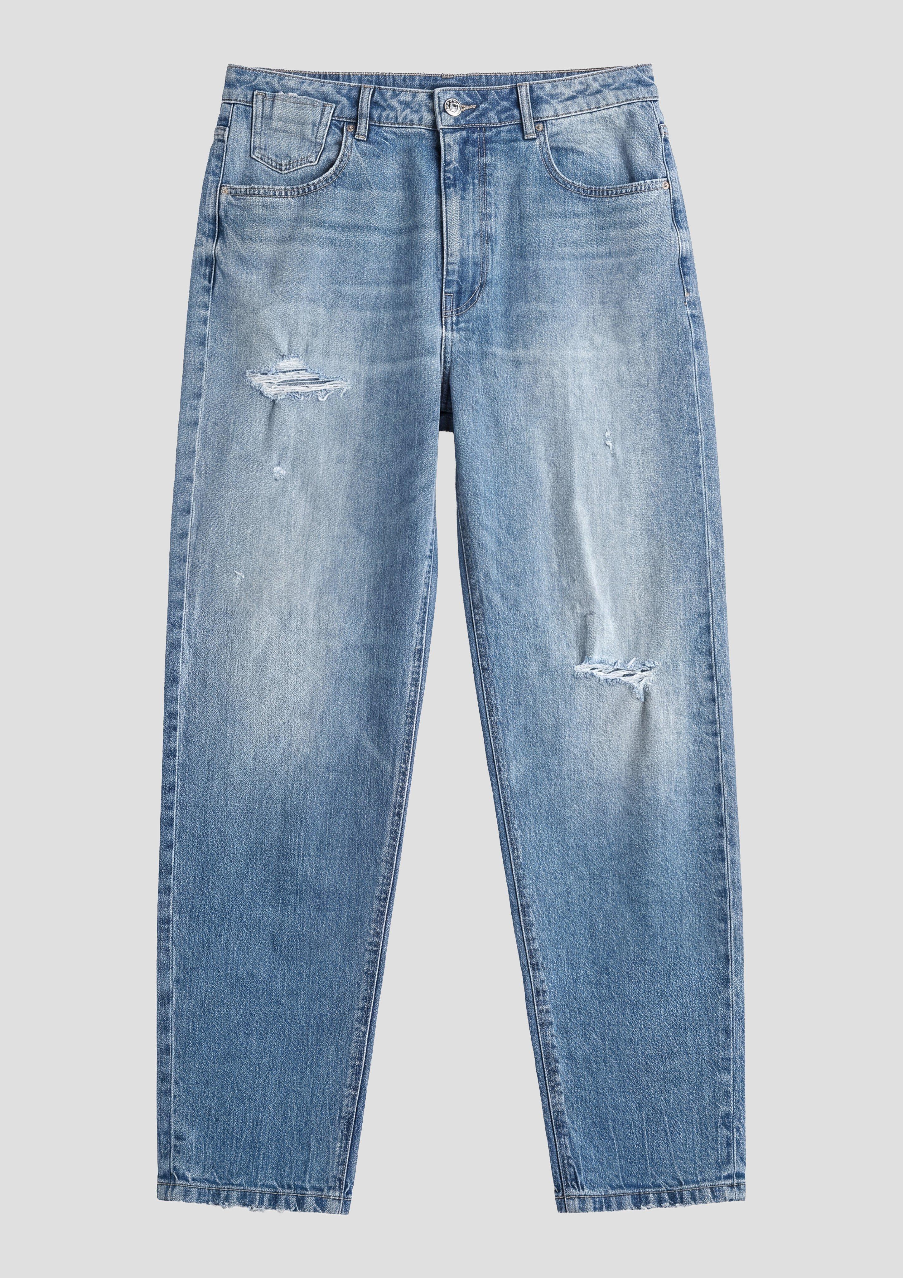 Femmes s.Oliver x Heidi Klum : jean / Mom Fit / à effets destroy en bleu de s.Oliver